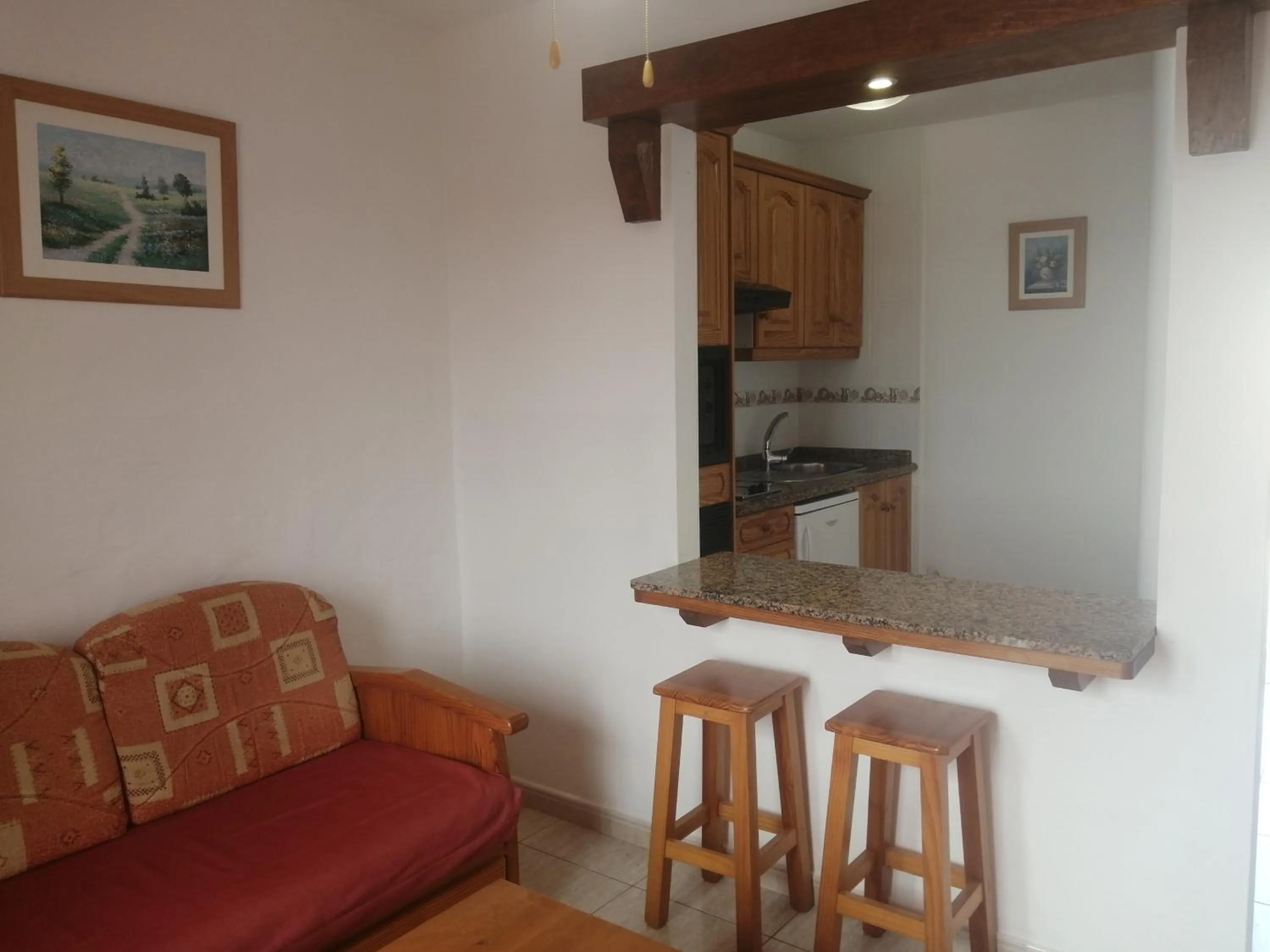 Kitchen or kitchenette in Bungalows Castillo Beach