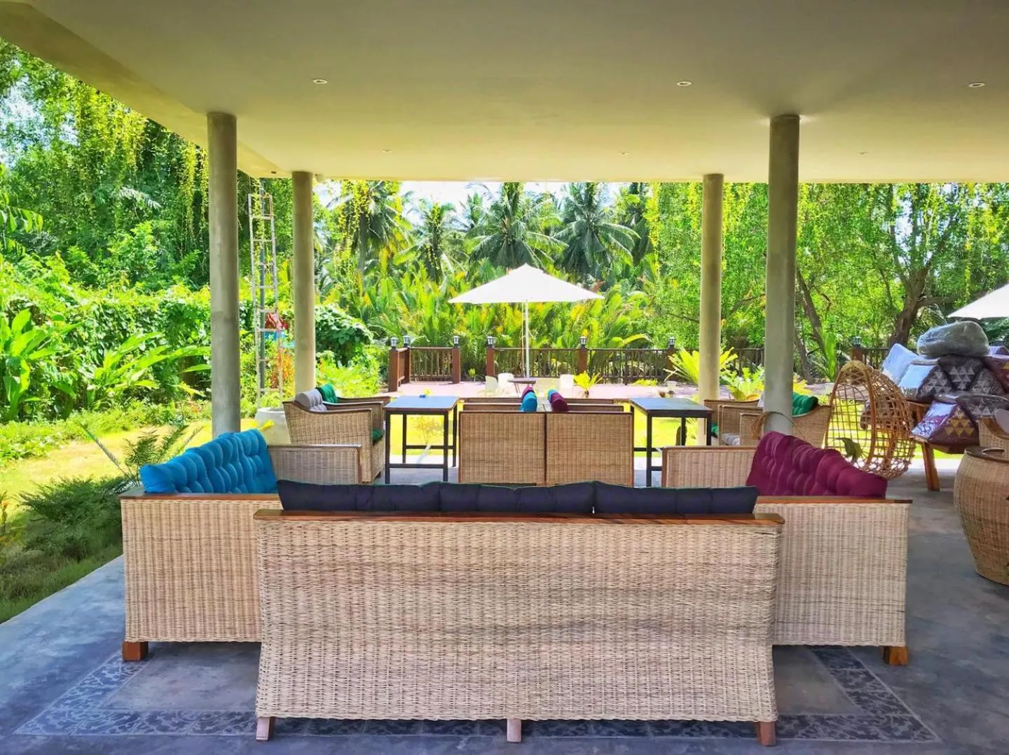 Seating area in Kampot Tropical Village