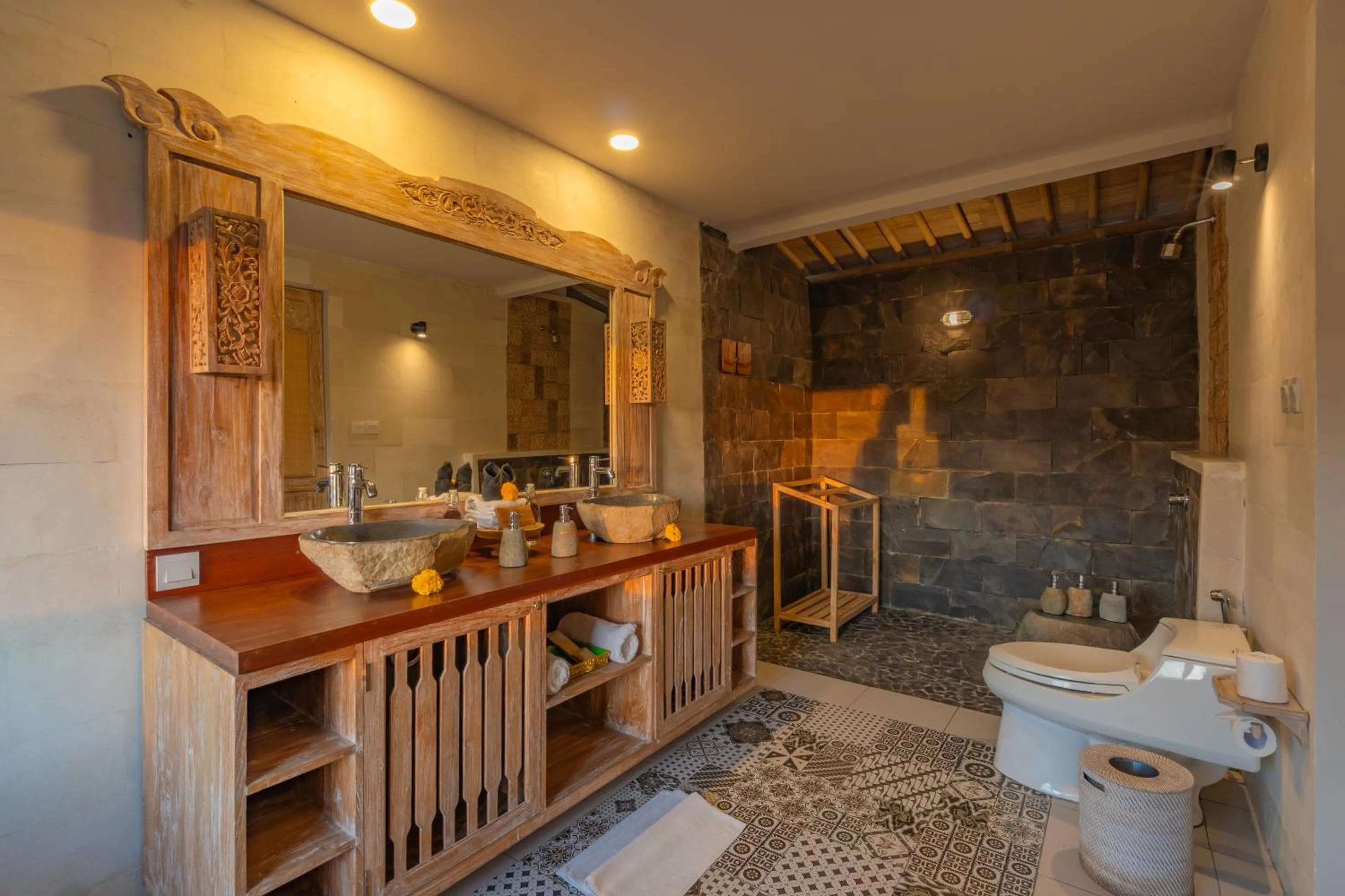 Bathroom in Maha Hills Resort by Mahaprana Experience