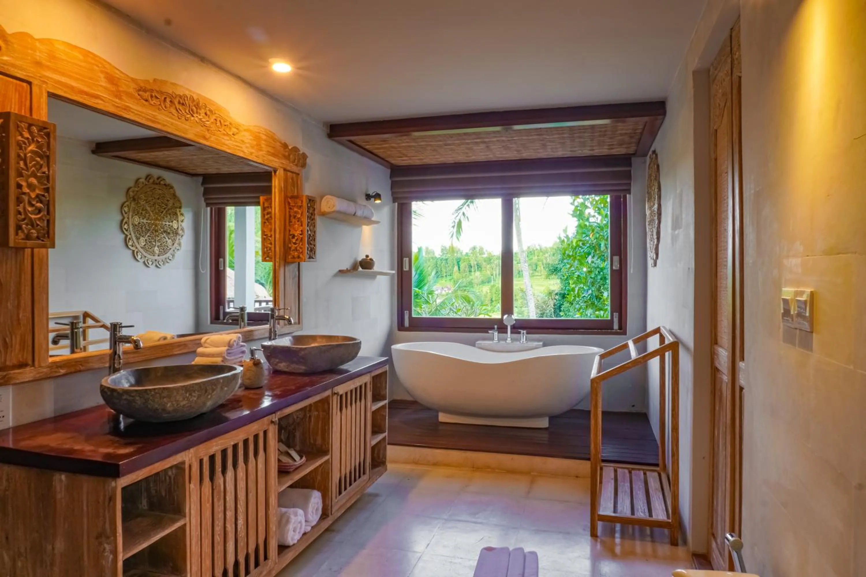 Bathroom in Maha Hills Resort by Mahaprana Experience