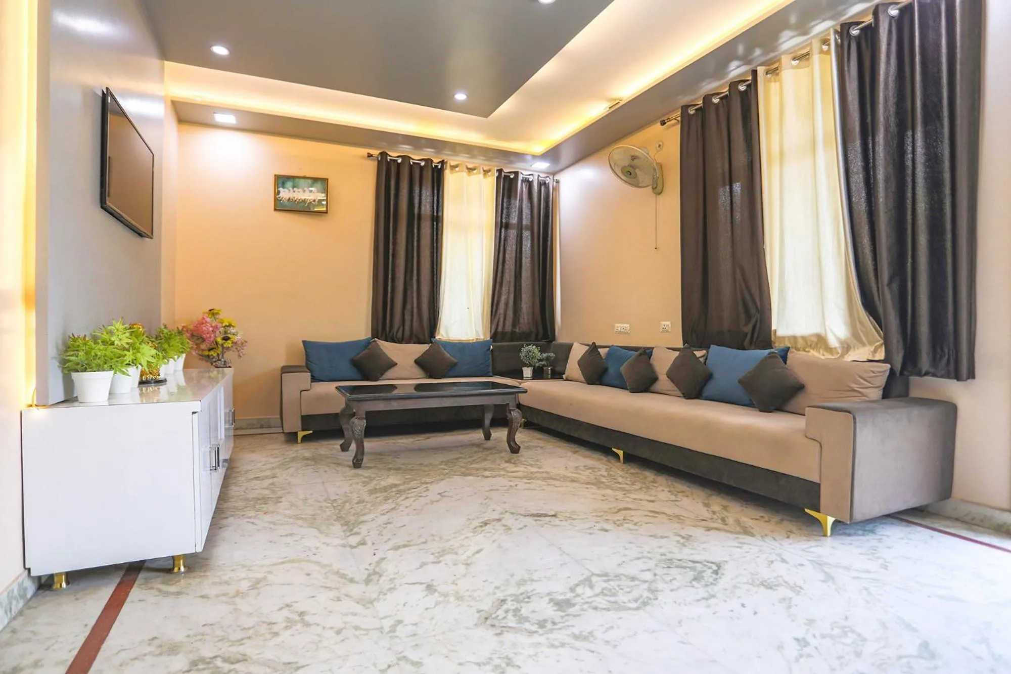 Seating area in FabHotel Aaradhya Residency