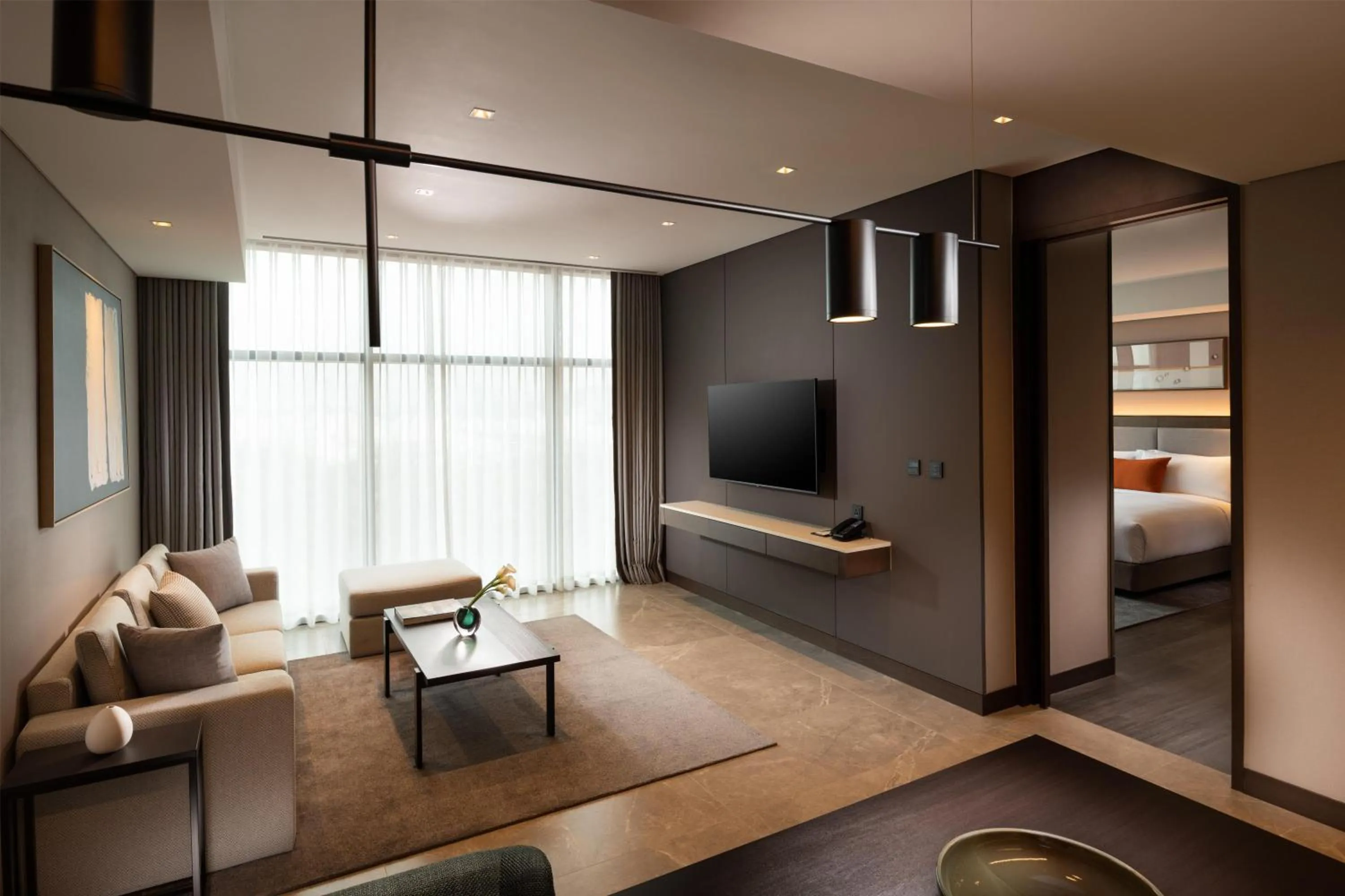Living room in DoubleTree By Hilton Seoul Pangyo Residences