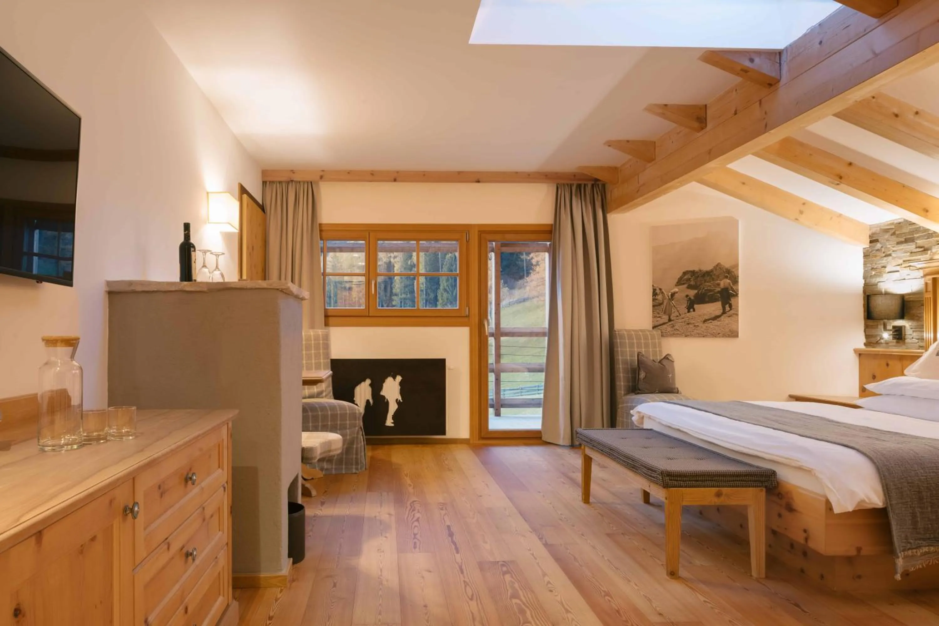 Double Room with Balcony - single occupancy in Cyprianerhof Dolomit Resort