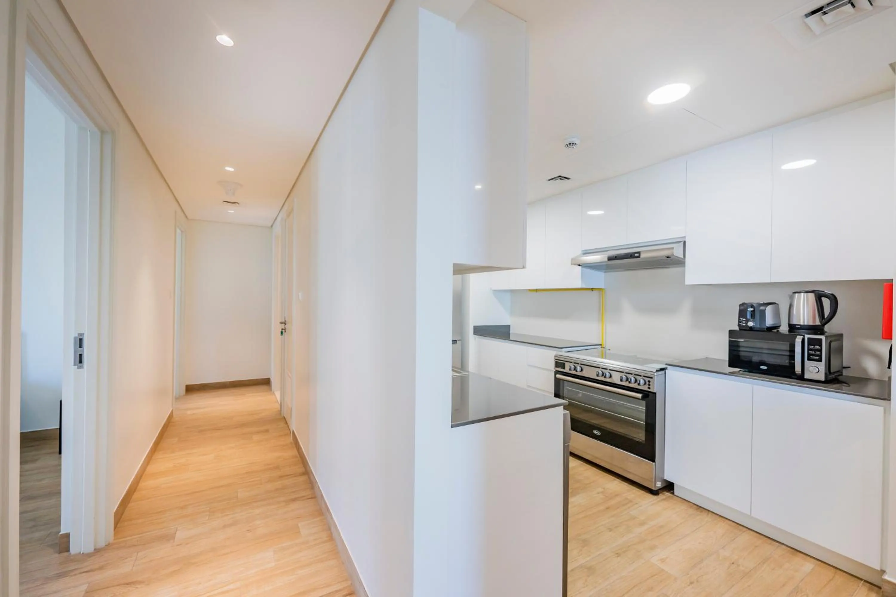 kitchen in Expo Village Serviced Apartments