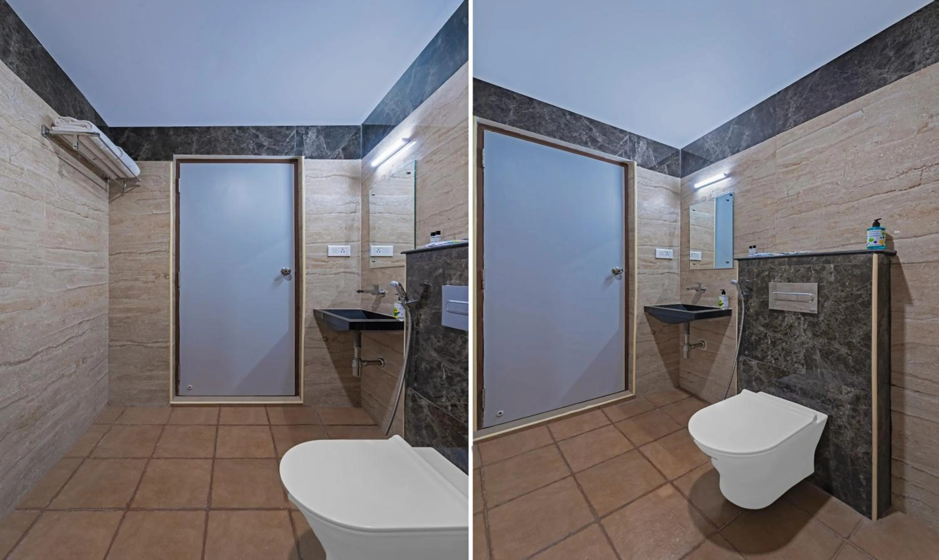 Bathroom in Treebo Aaravi Residency, 800 Mtrs From Promenade Beach