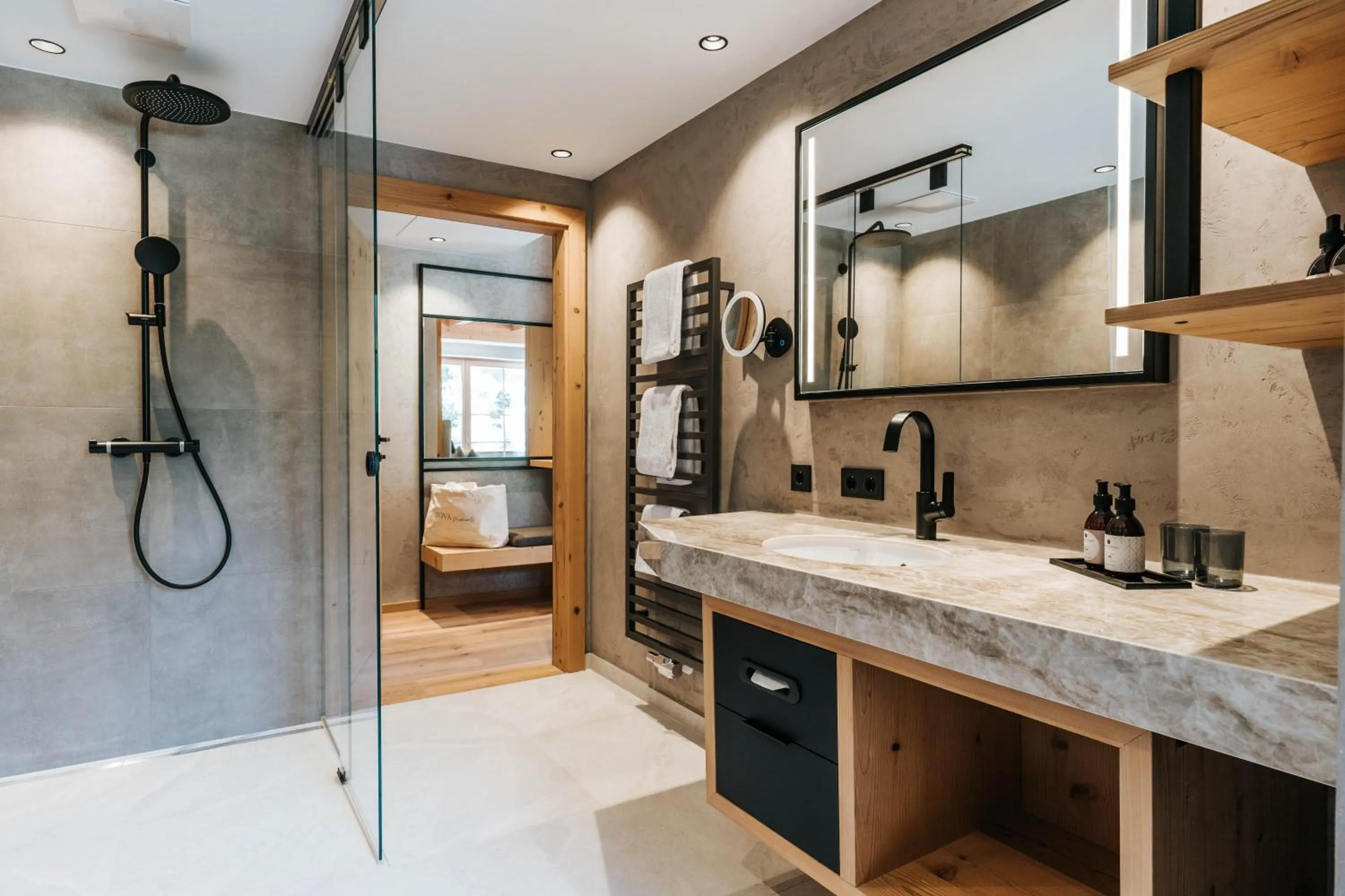 Shower in NOVA Moments Boutique Hotel