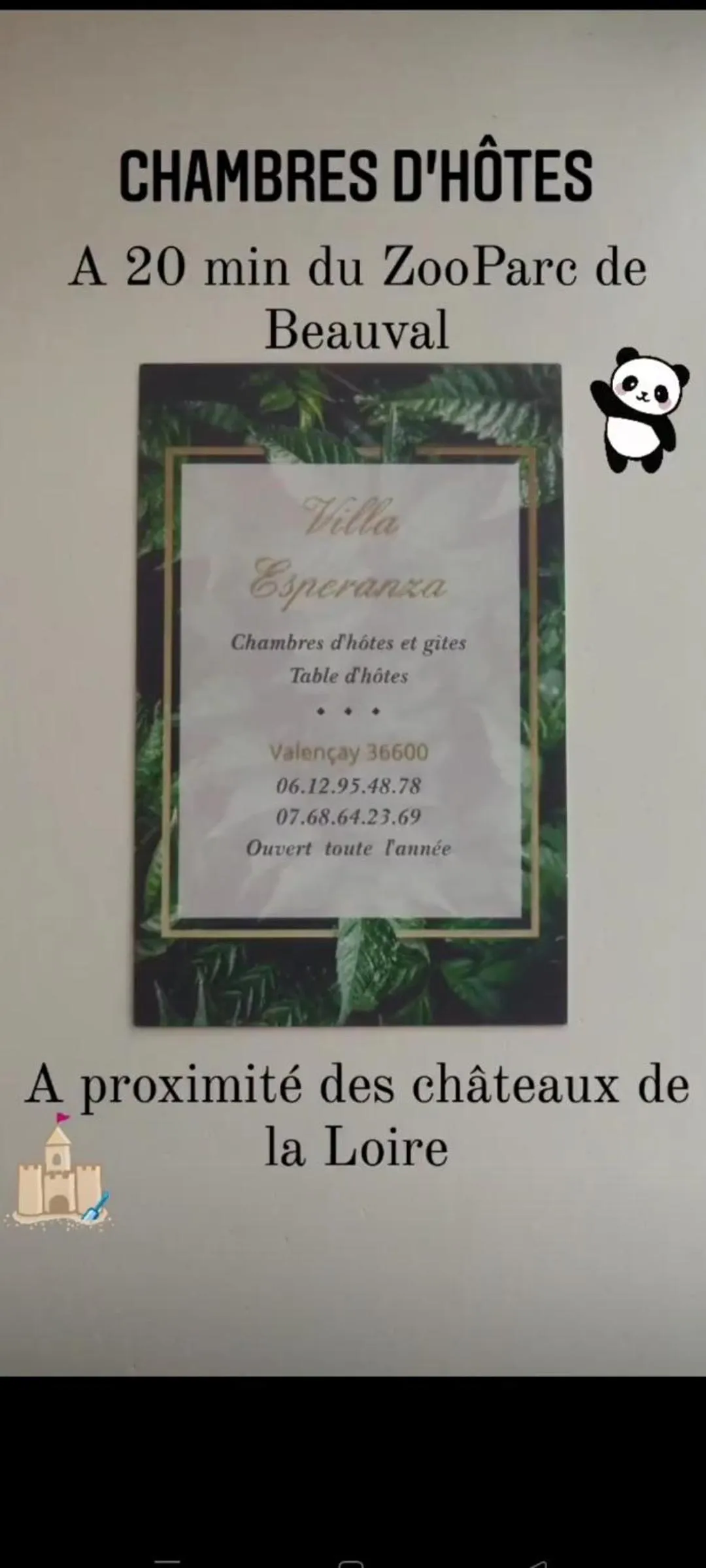 Property logo or sign in VILLA ESPERANZA Chambre 2 proche Zoo de Beauval et Châteaux de La Loire