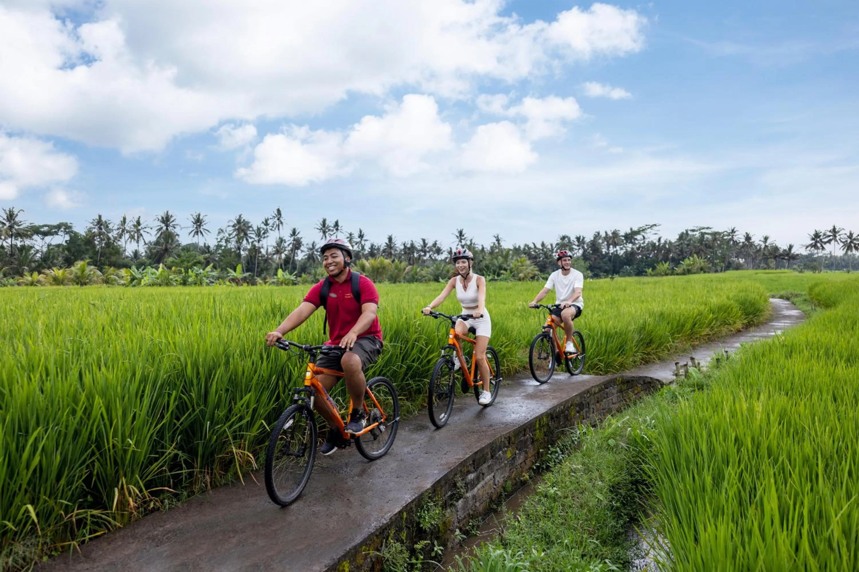 Cycling in Anumana Village Ubud
