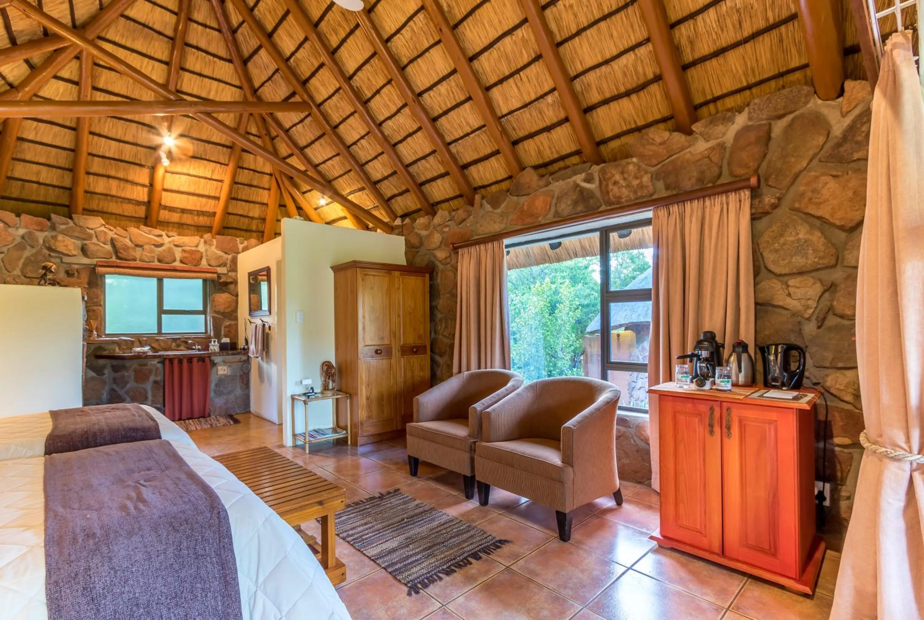 Seating area in Iketla Lodge