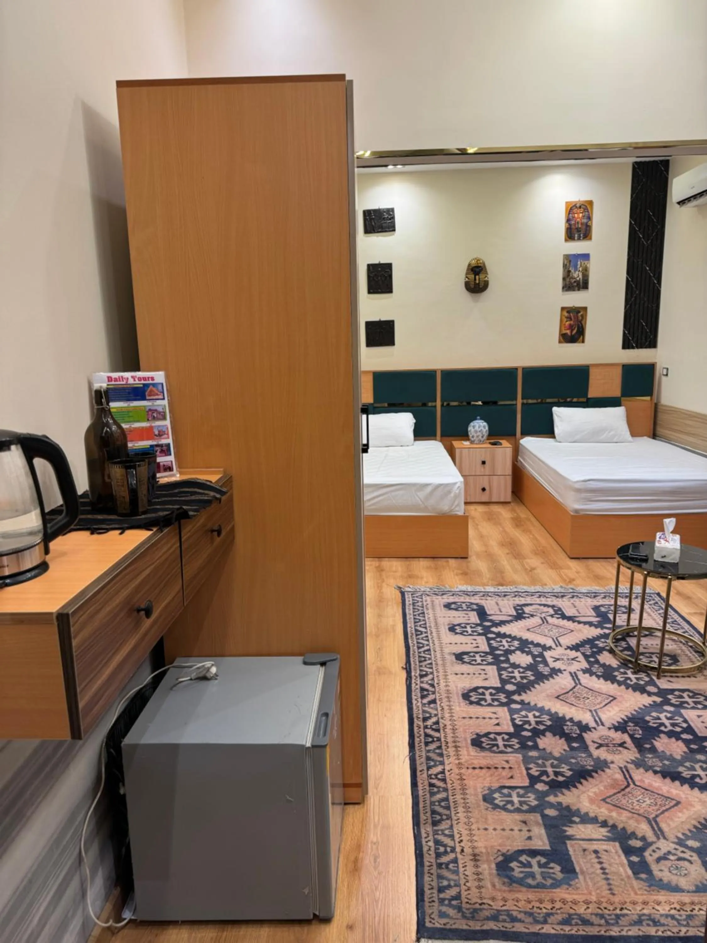 Bed in Osiris pyramids view inn