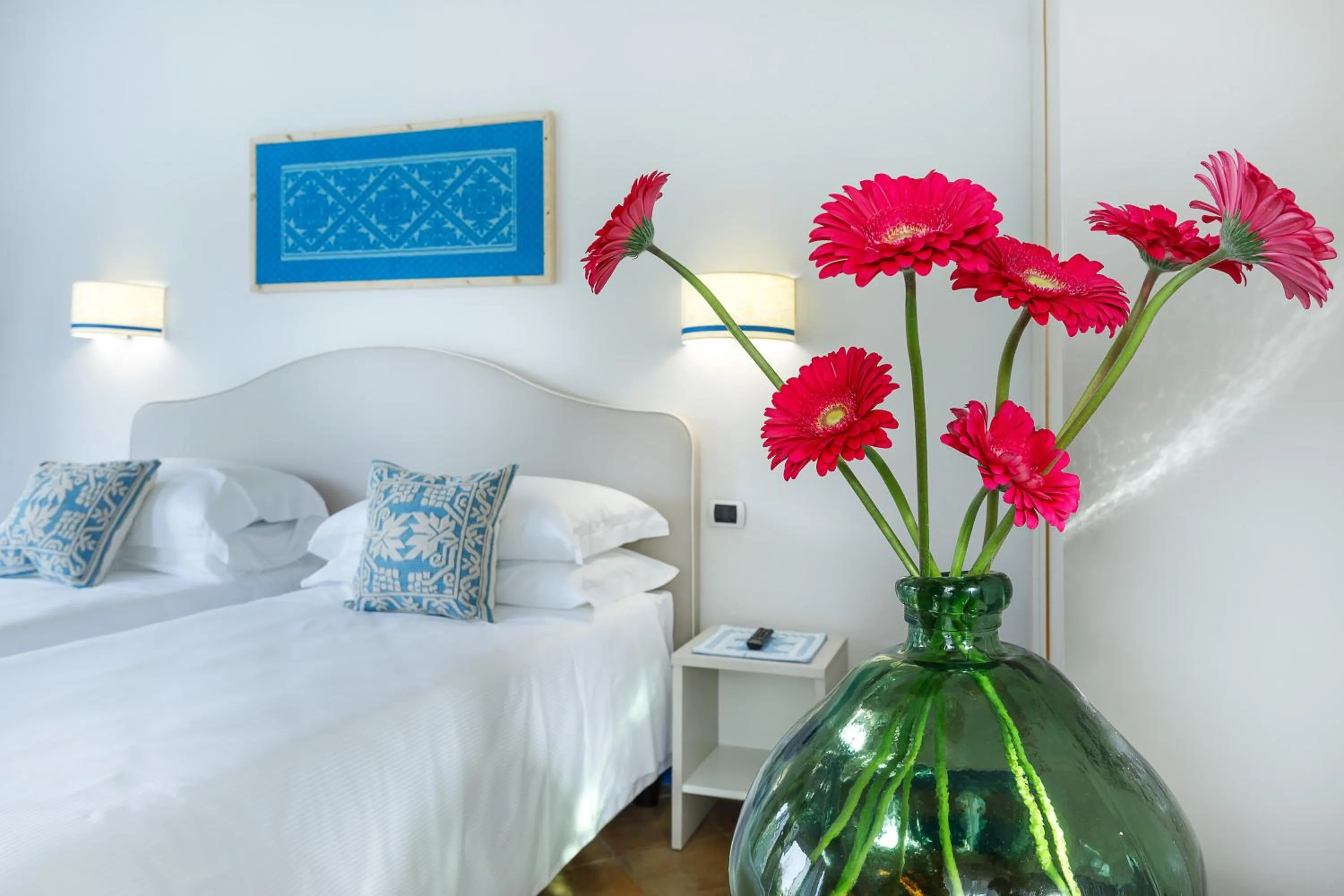 Decorative detail, Bed in Riva di Palo Beach Hotel