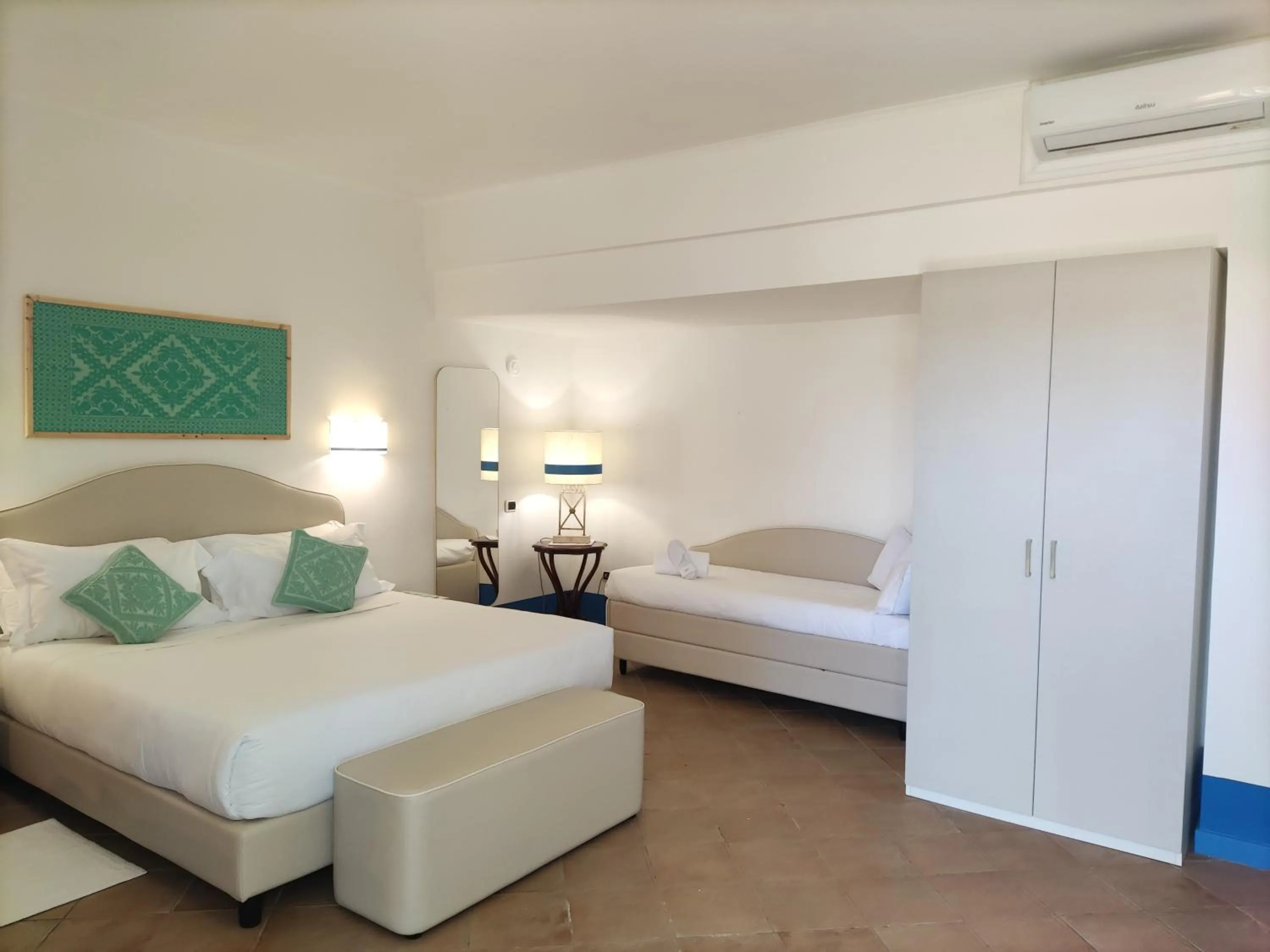 Bed in Riva di Palo Beach Hotel