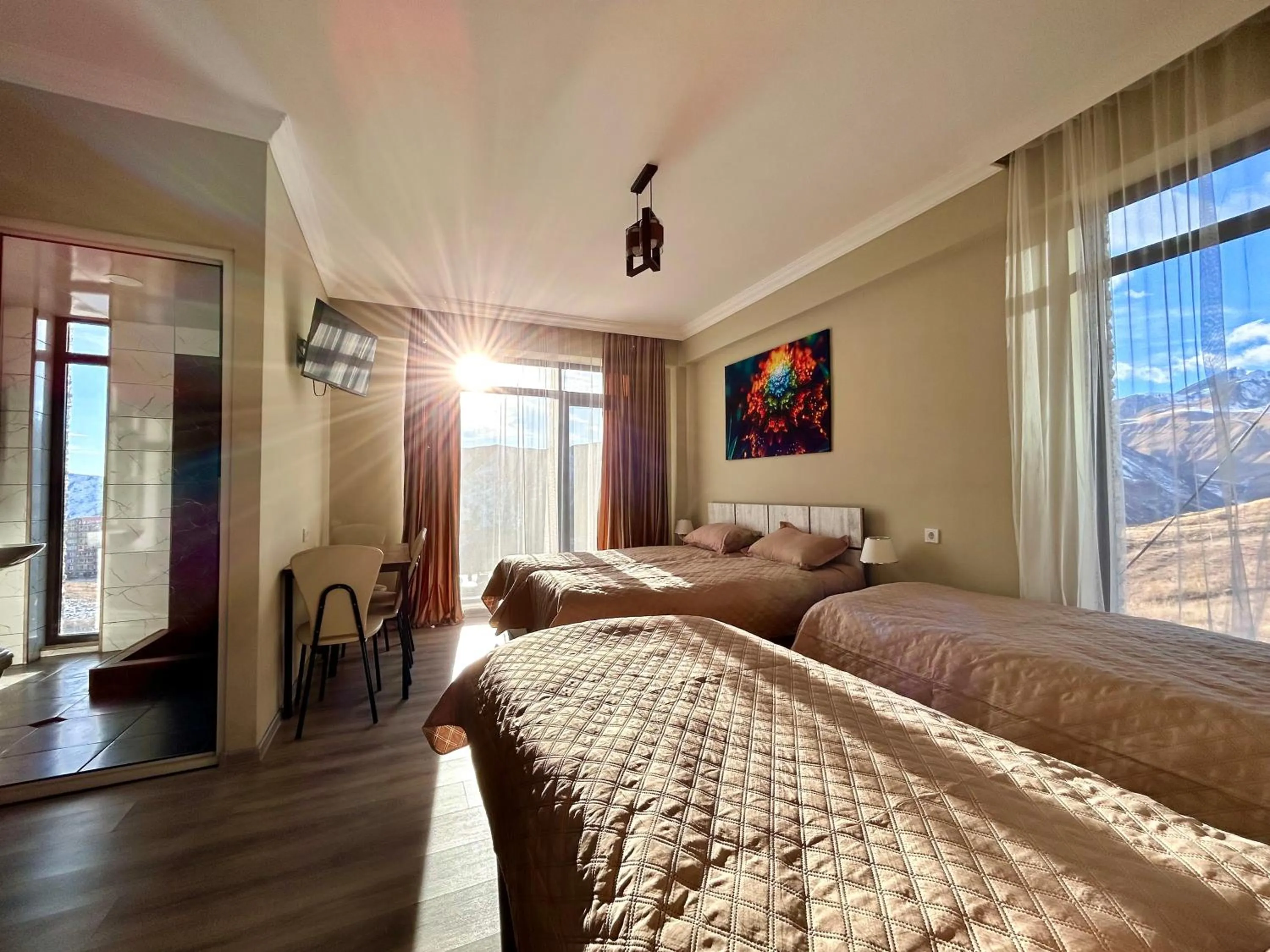 Bed in Dandelion Hotel Gudauri