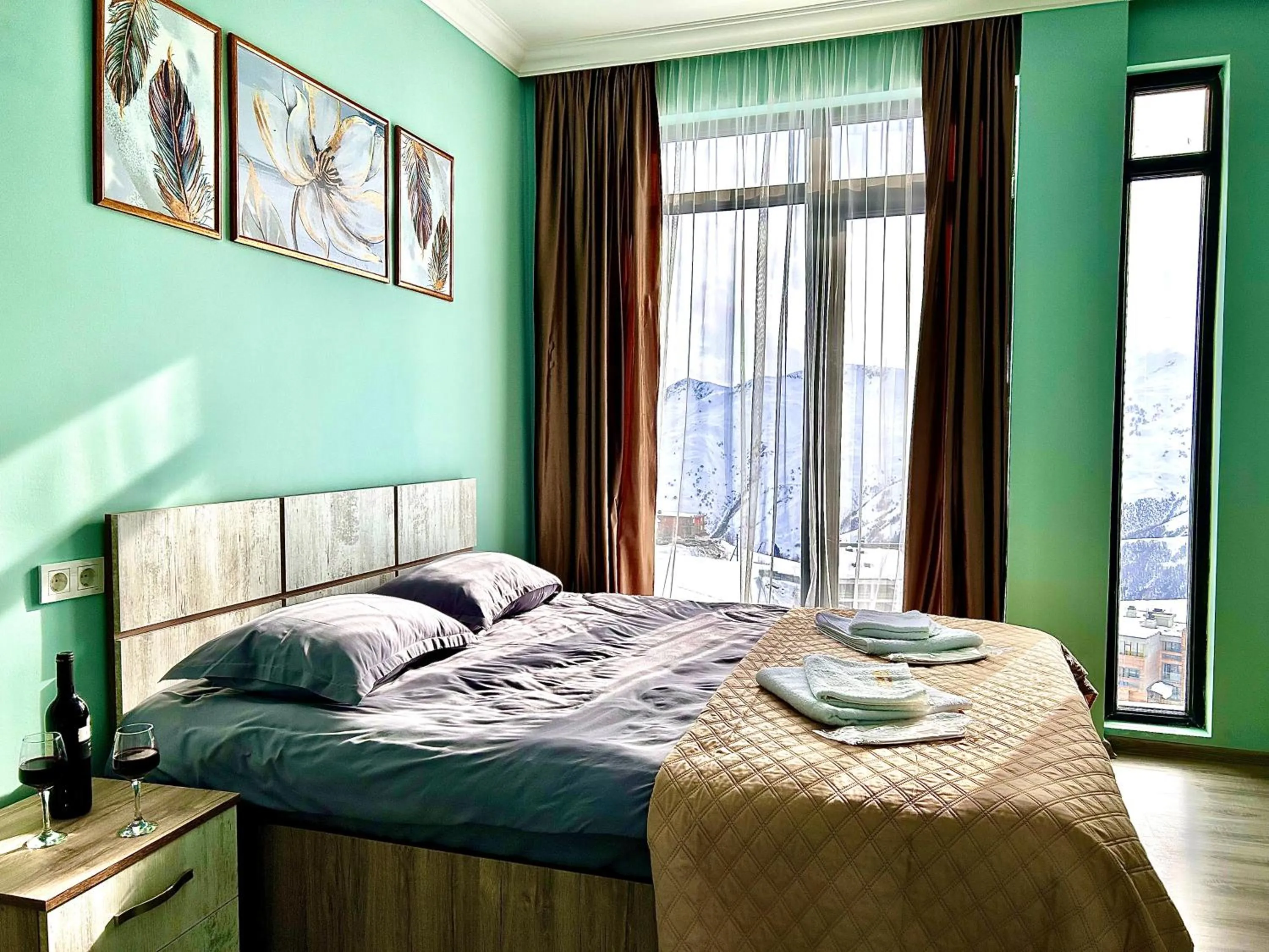 Bed in Dandelion Hotel Gudauri