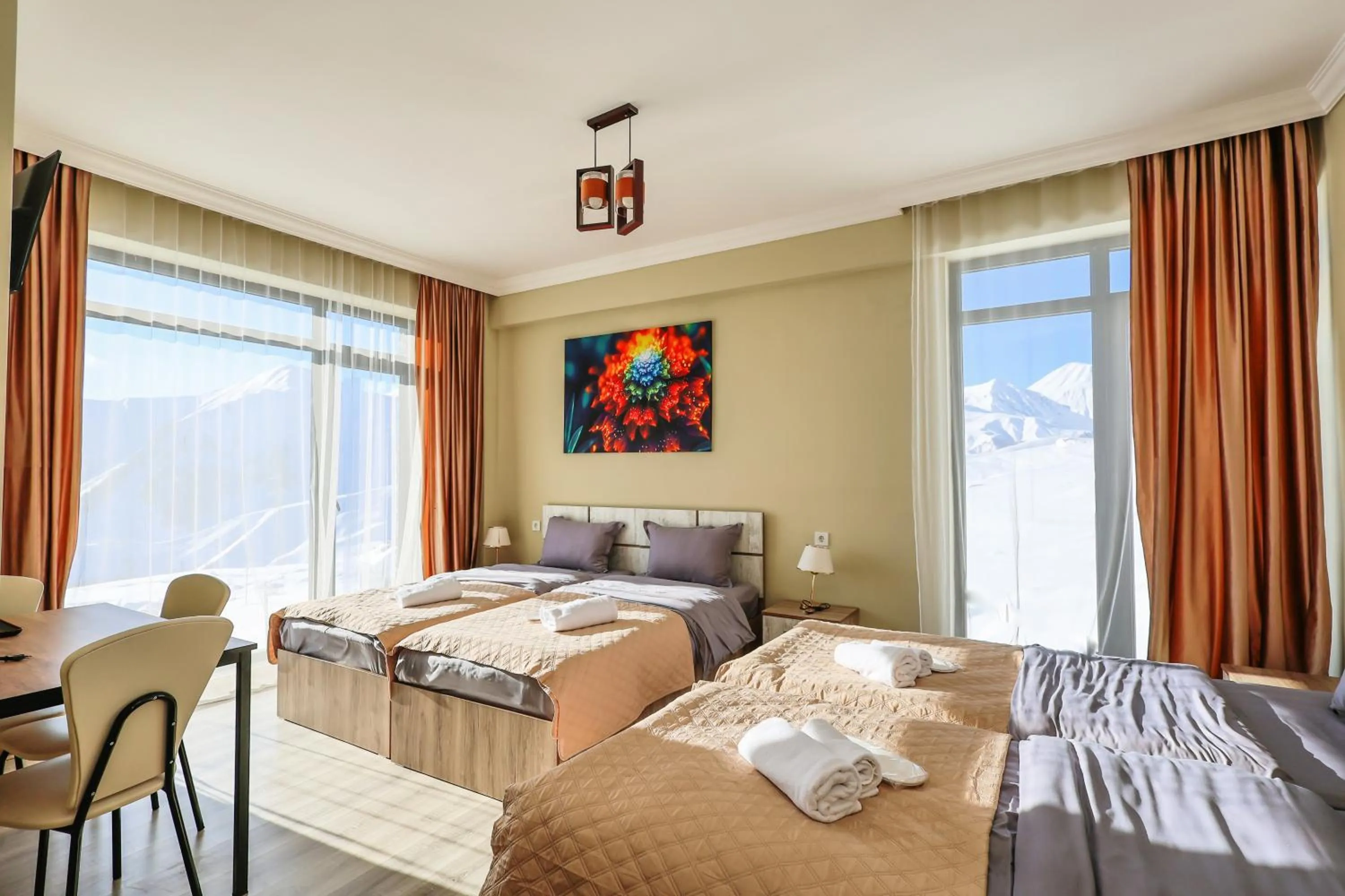 Bed in Dandelion Hotel Gudauri