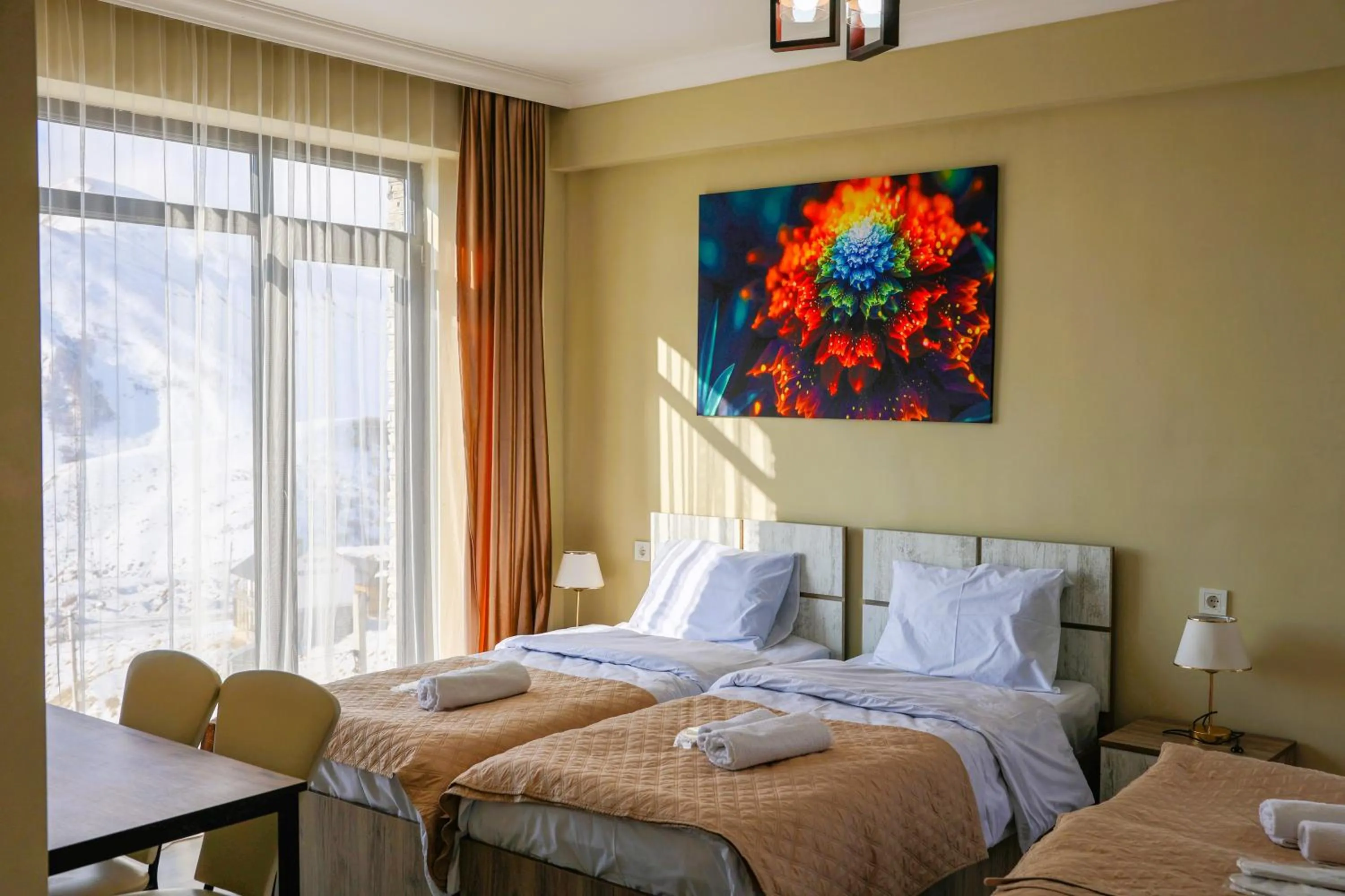 Bed in Dandelion Hotel Gudauri