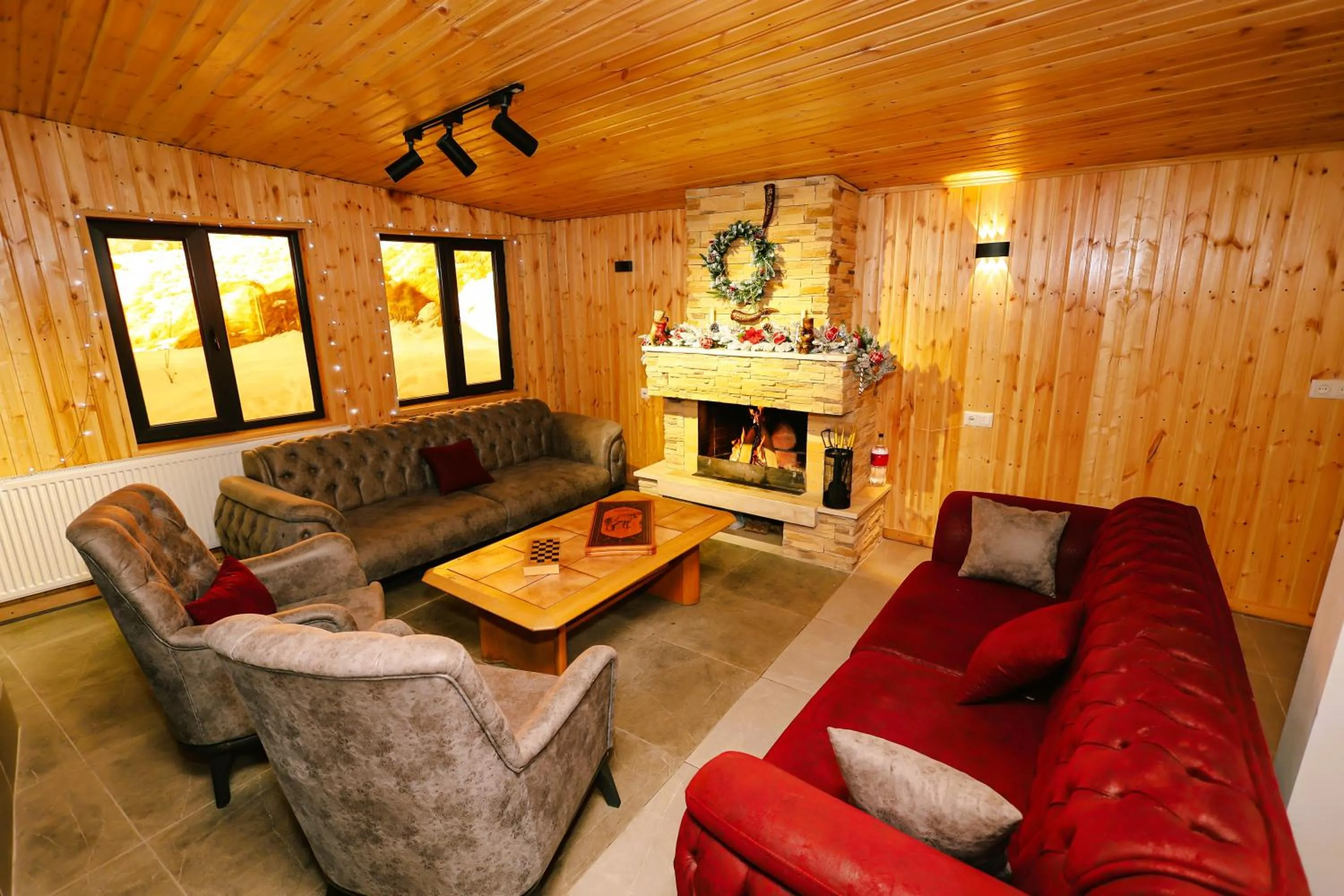 fireplace in Dandelion Hotel Gudauri