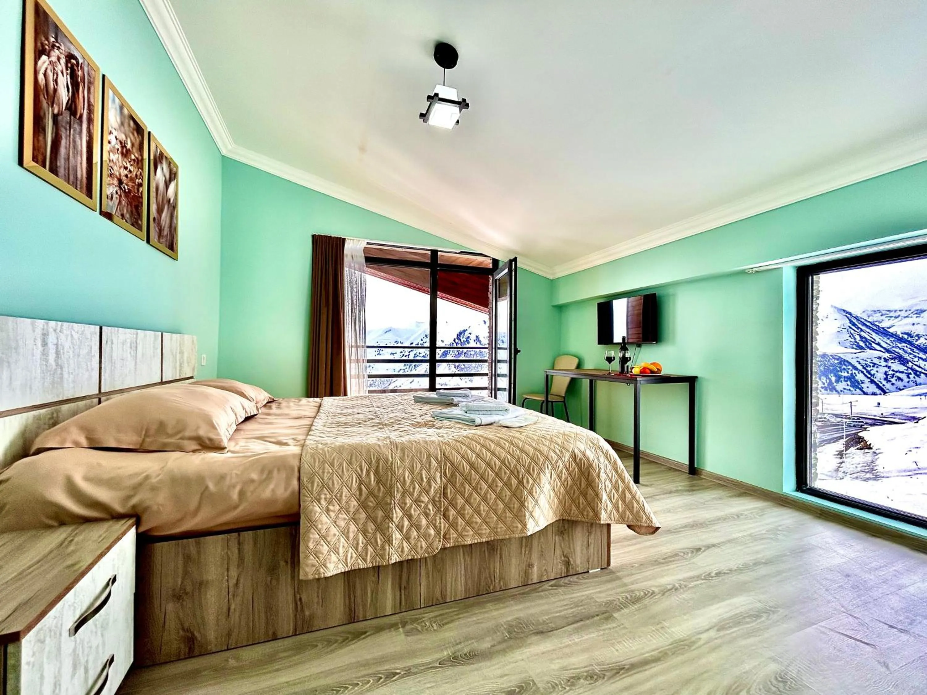 Bed in Dandelion Hotel Gudauri