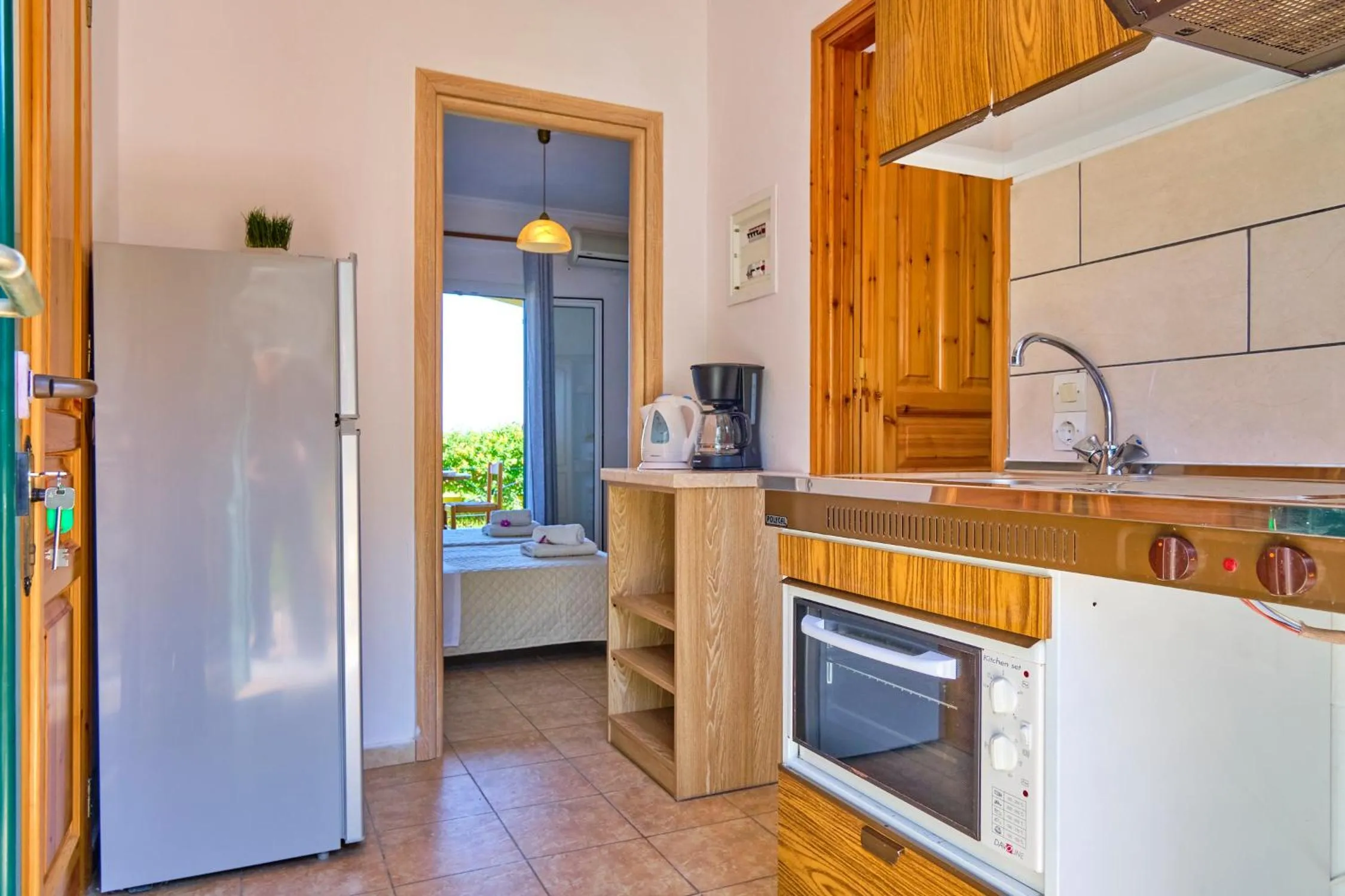 Kitchen or kitchenette in Nikos Kalamaki Corfu
