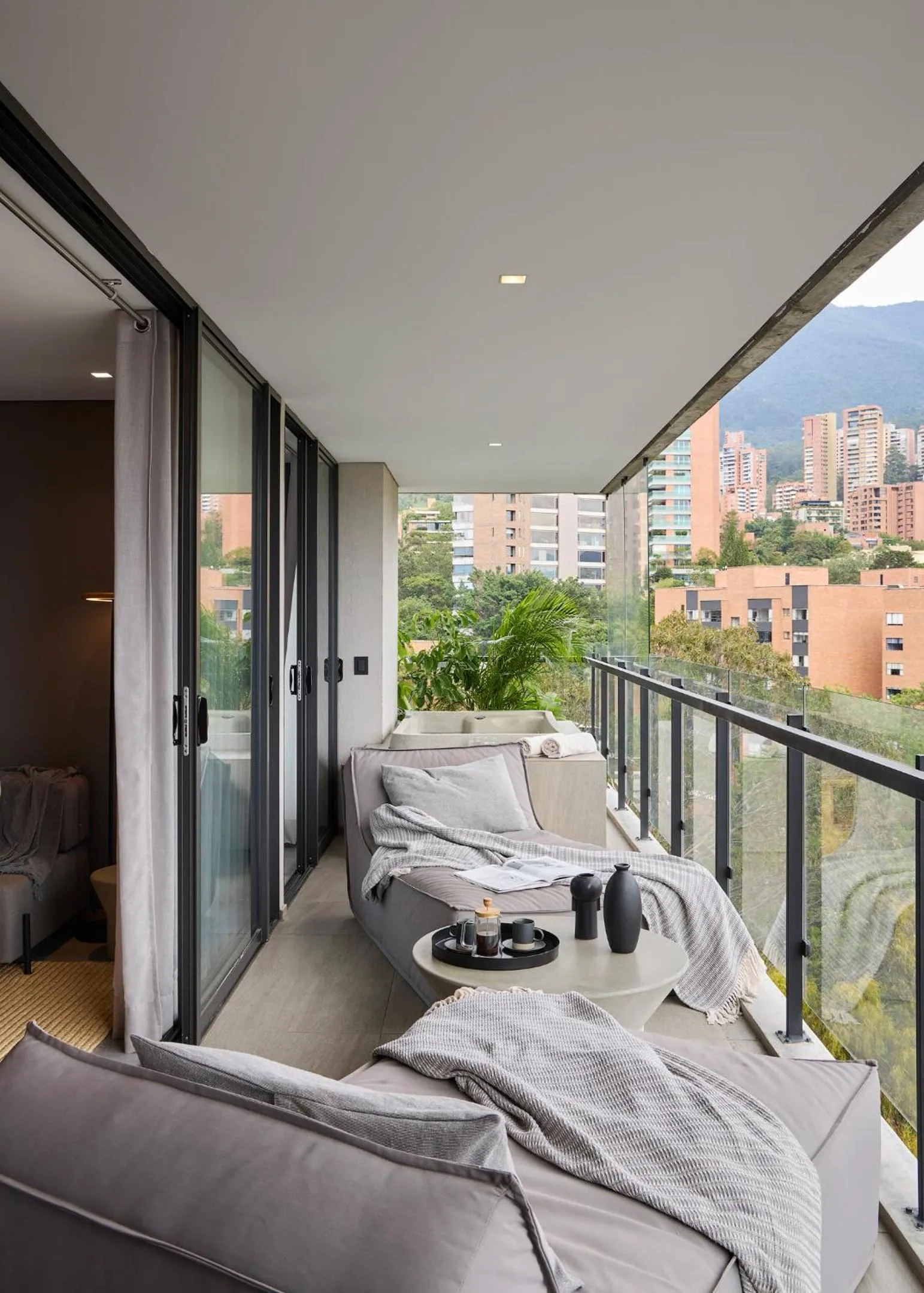 Balcony/Terrace, Bed in Wake Living