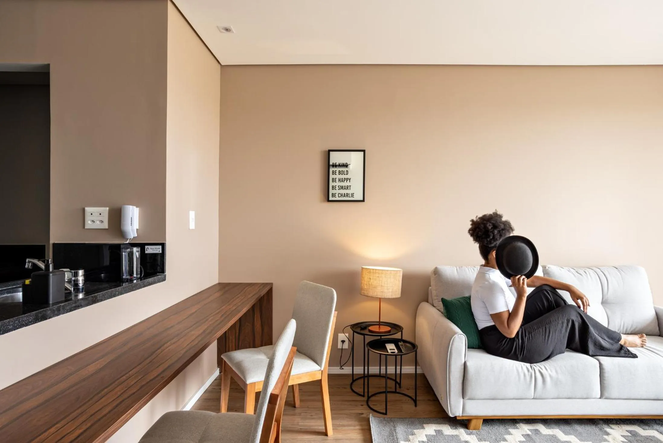 Living room in Charlie Jockey Pinheiros