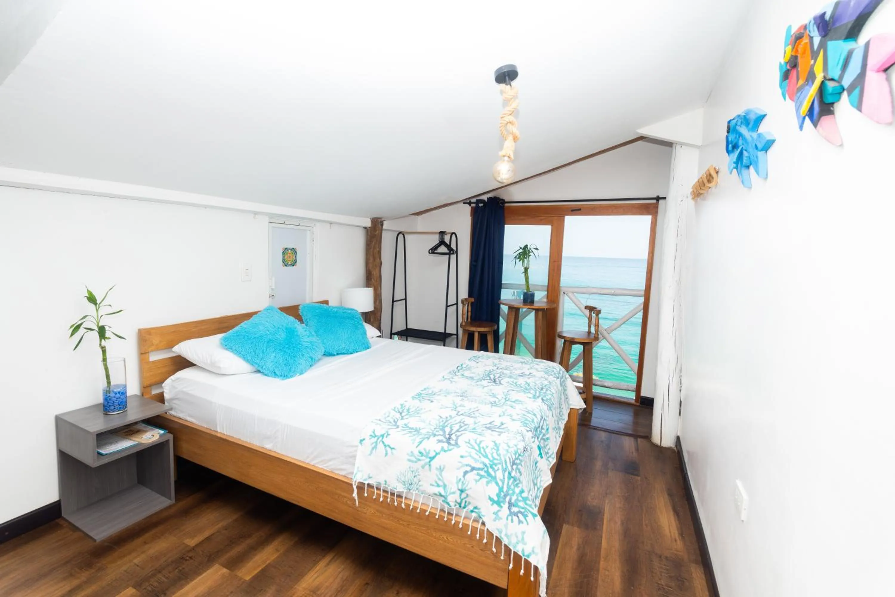 Bed in Cristal Blue Barú