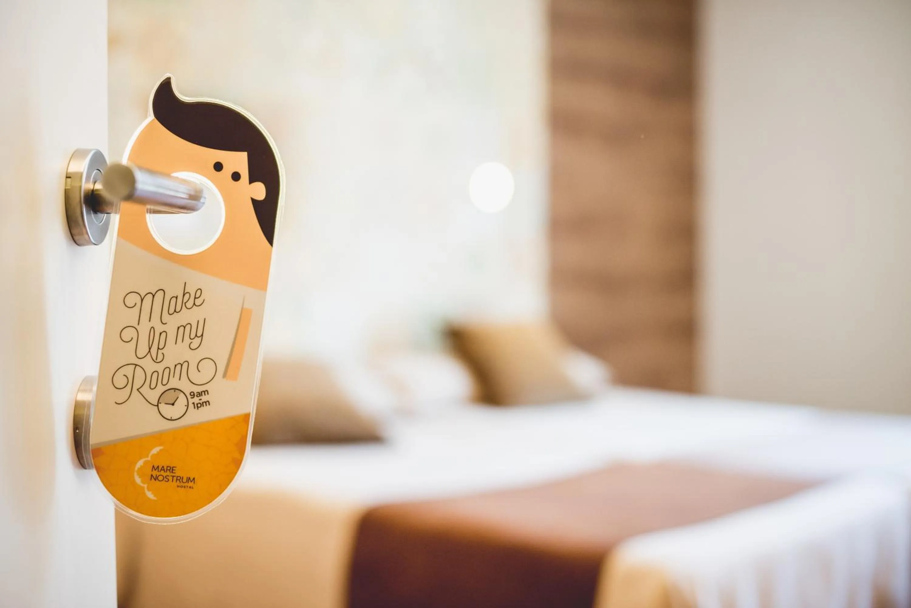 Decorative detail, Bed in Hostal Marenostrum