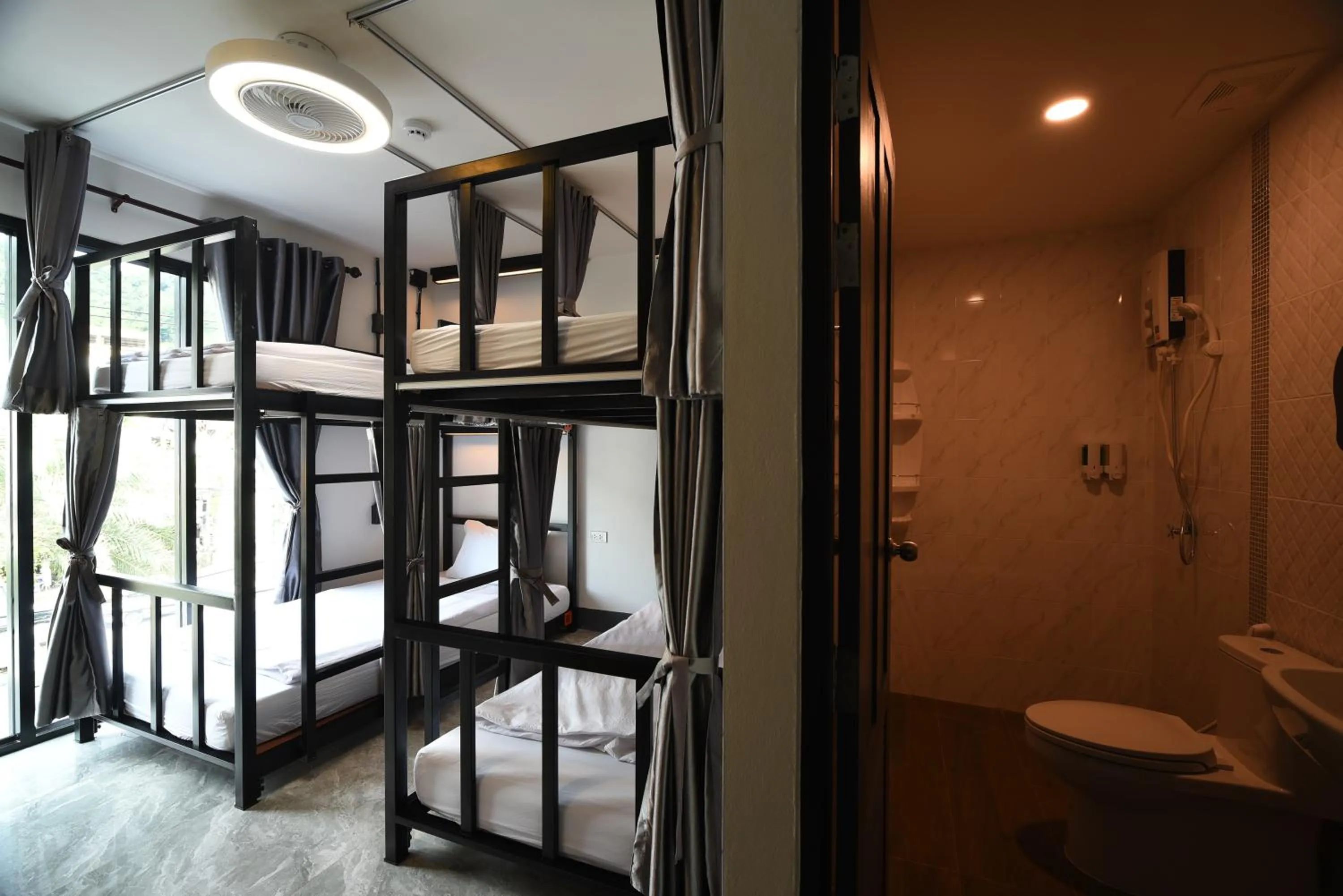 Shower, Bed in KOKO Party Hostel 18-40