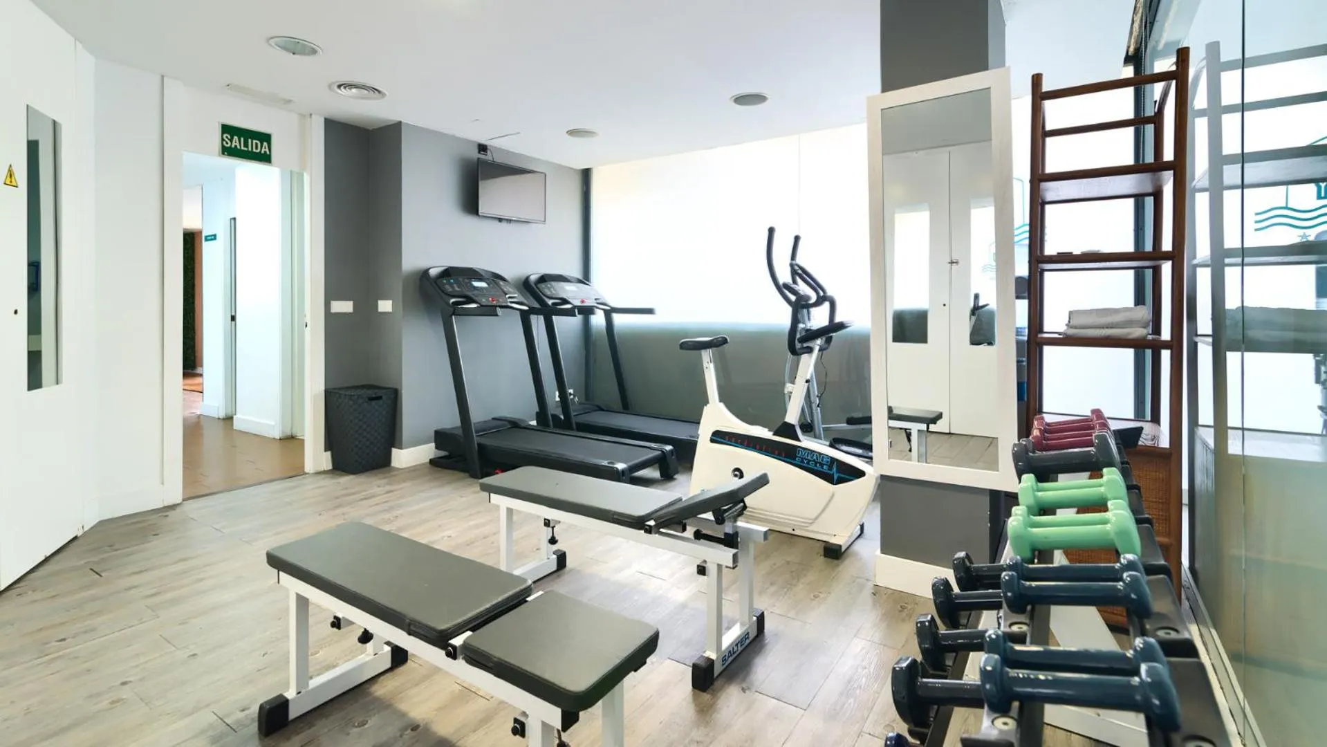 Fitness centre/facilities in Sea You Hotel Port Valencia