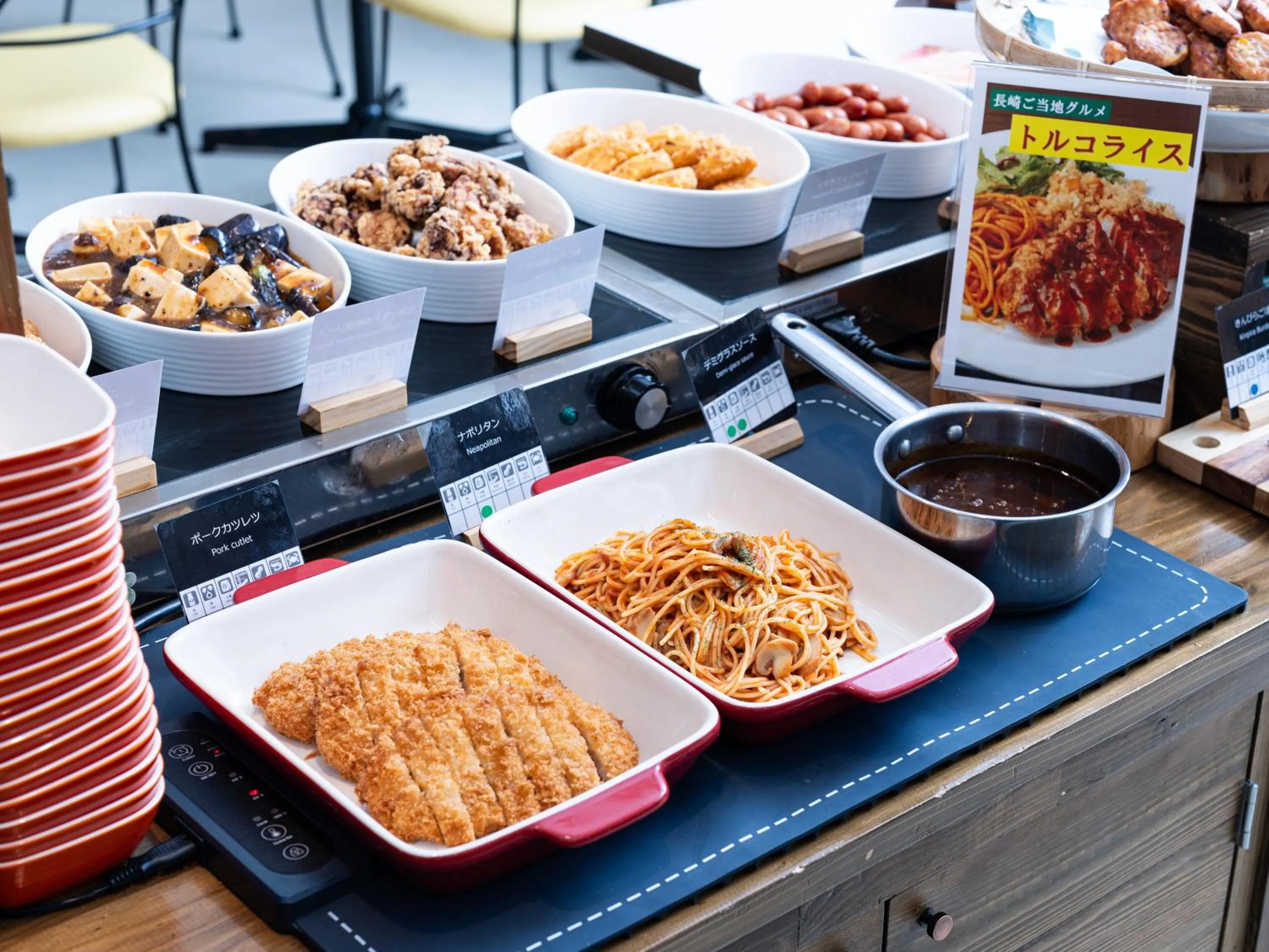 Buffet breakfast in APA Hotel Nagasaki Dejima