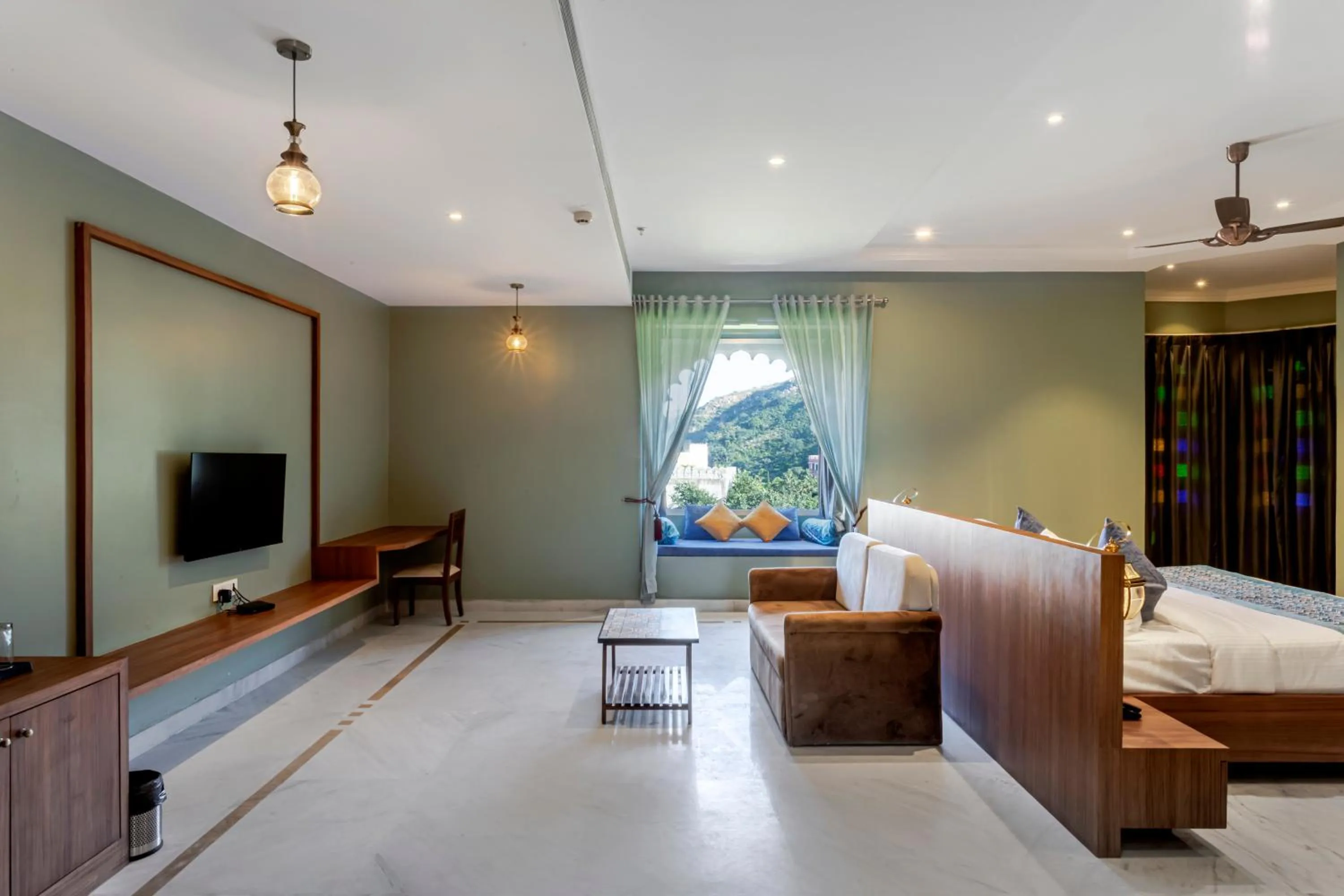 Living room, Bed in Rawla Sagrun kumbhalgarh