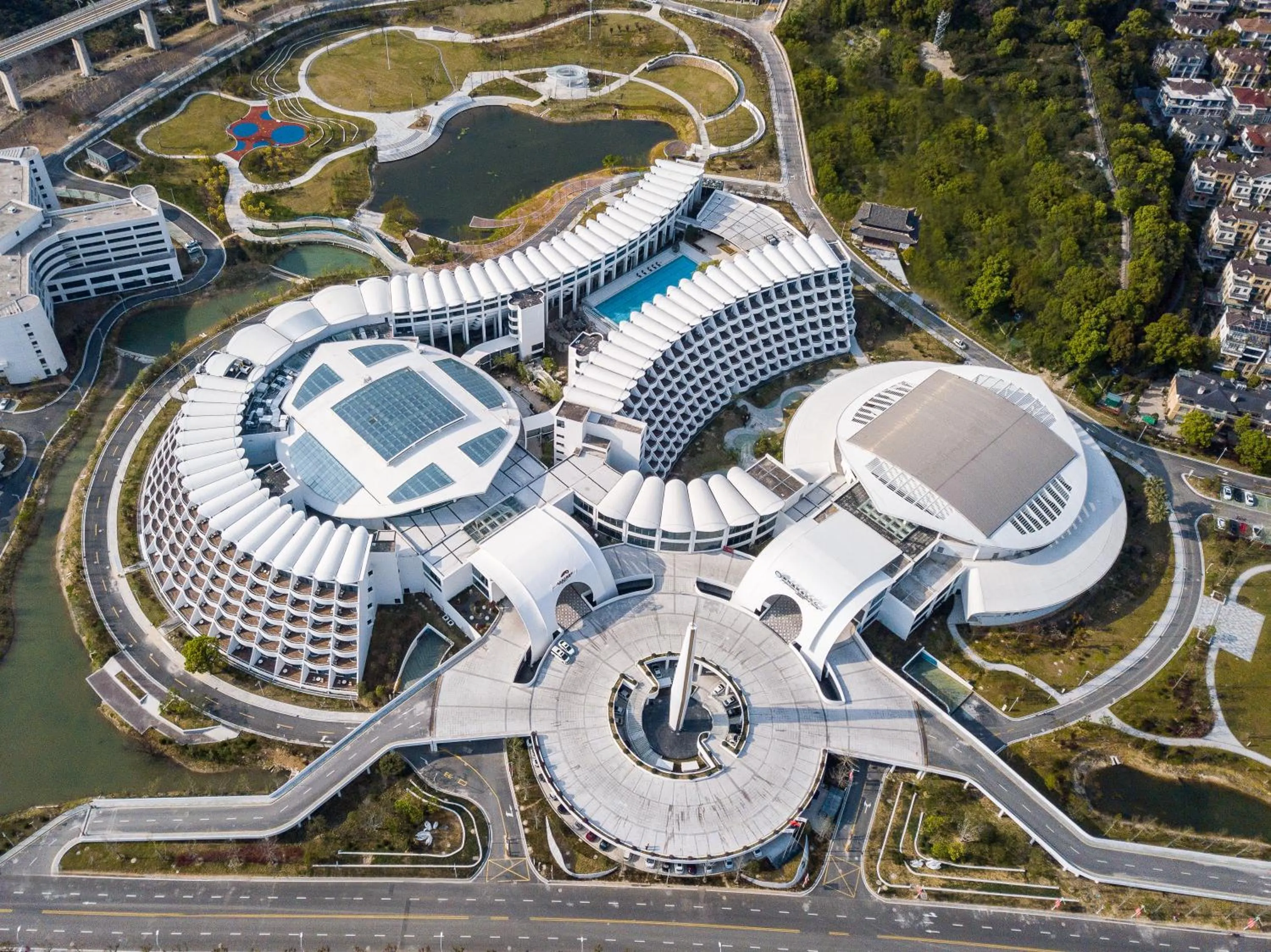 Bird's eye view in White Swan Hotel Taizhou