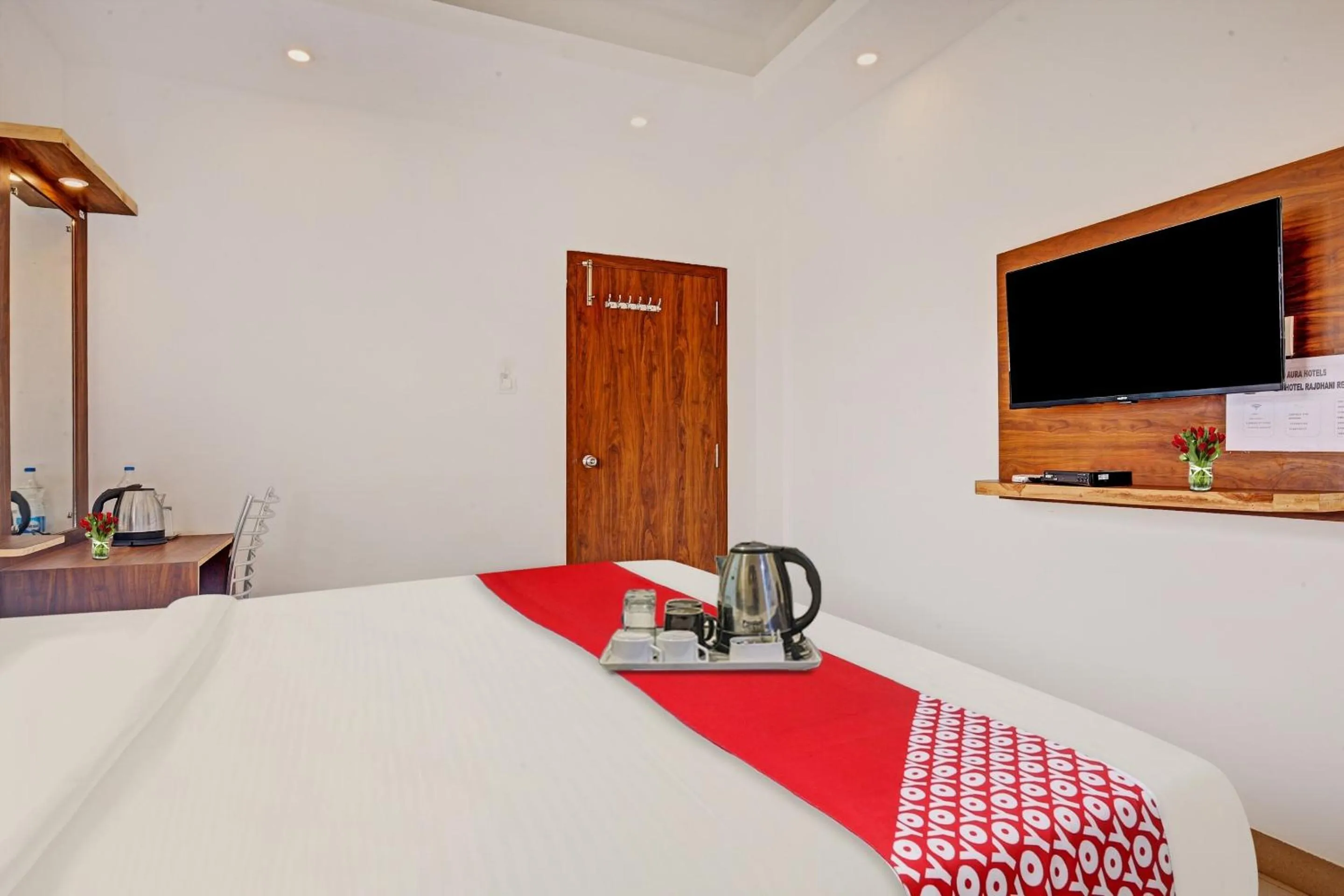 Bedroom, Bed in Hotel O Aura Hotel Rajdhani Residency