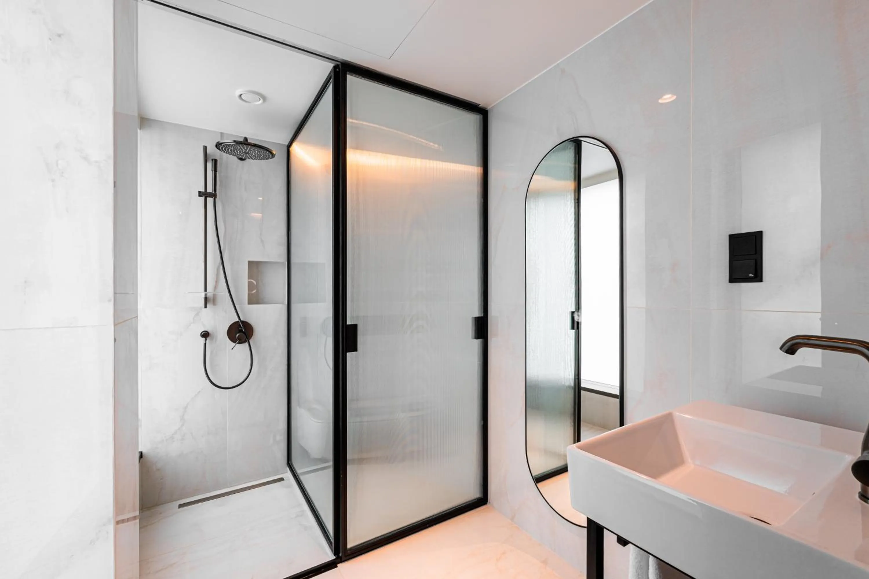 Shower in LUSTER Hotel