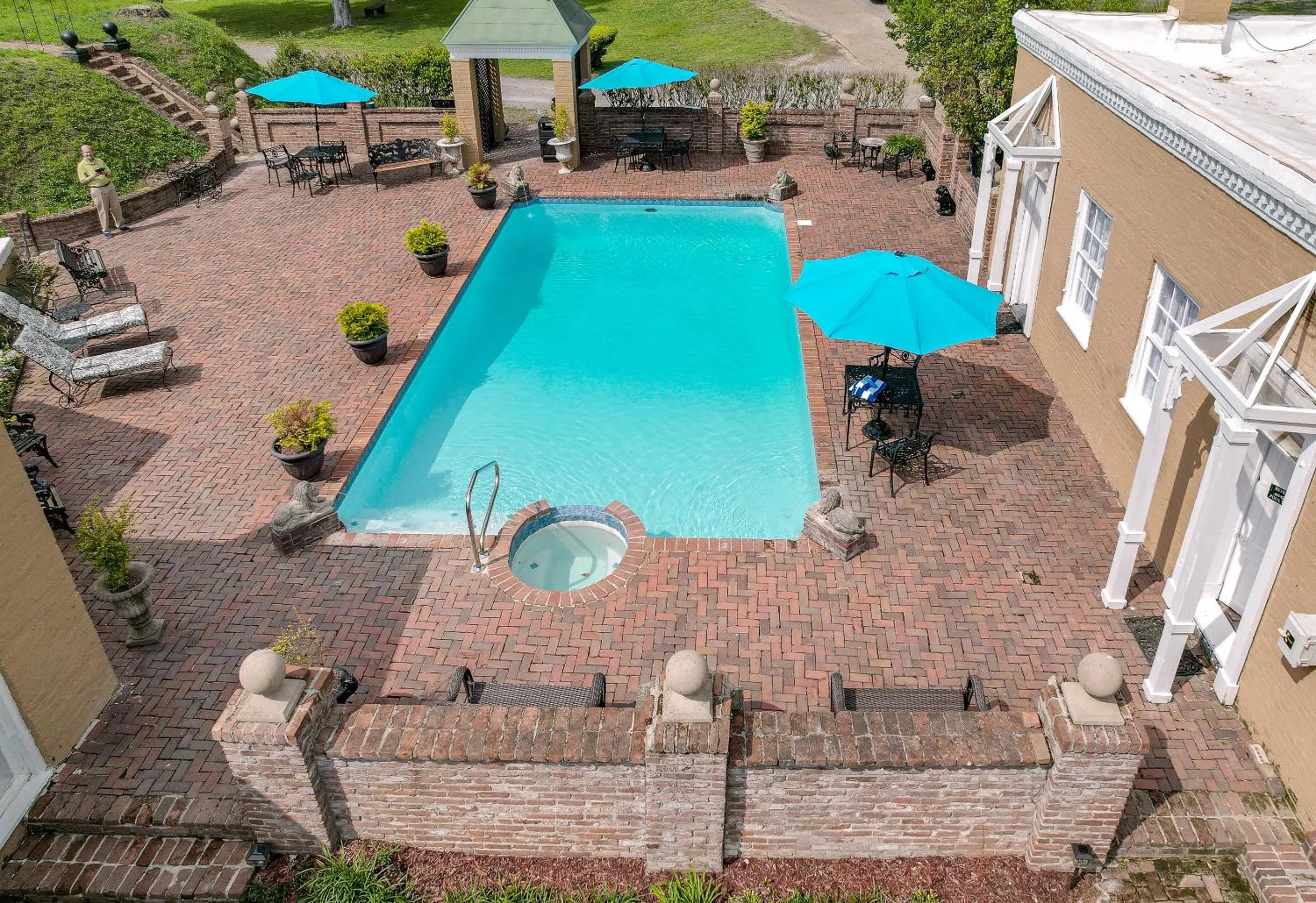 Pool view in The Inn at Cedar Grove