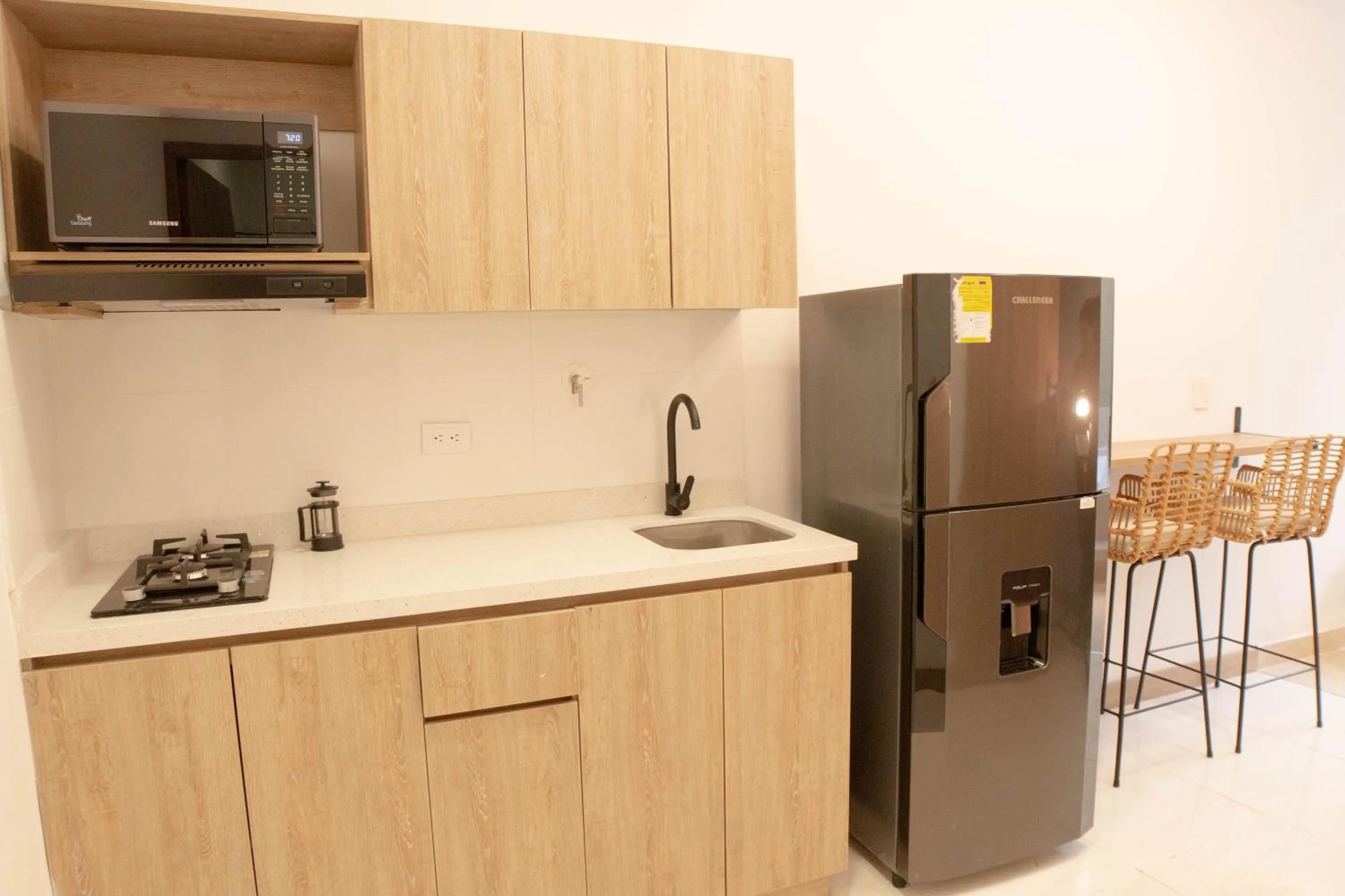 Kitchen or kitchenette in La Casona Hotel Boutique