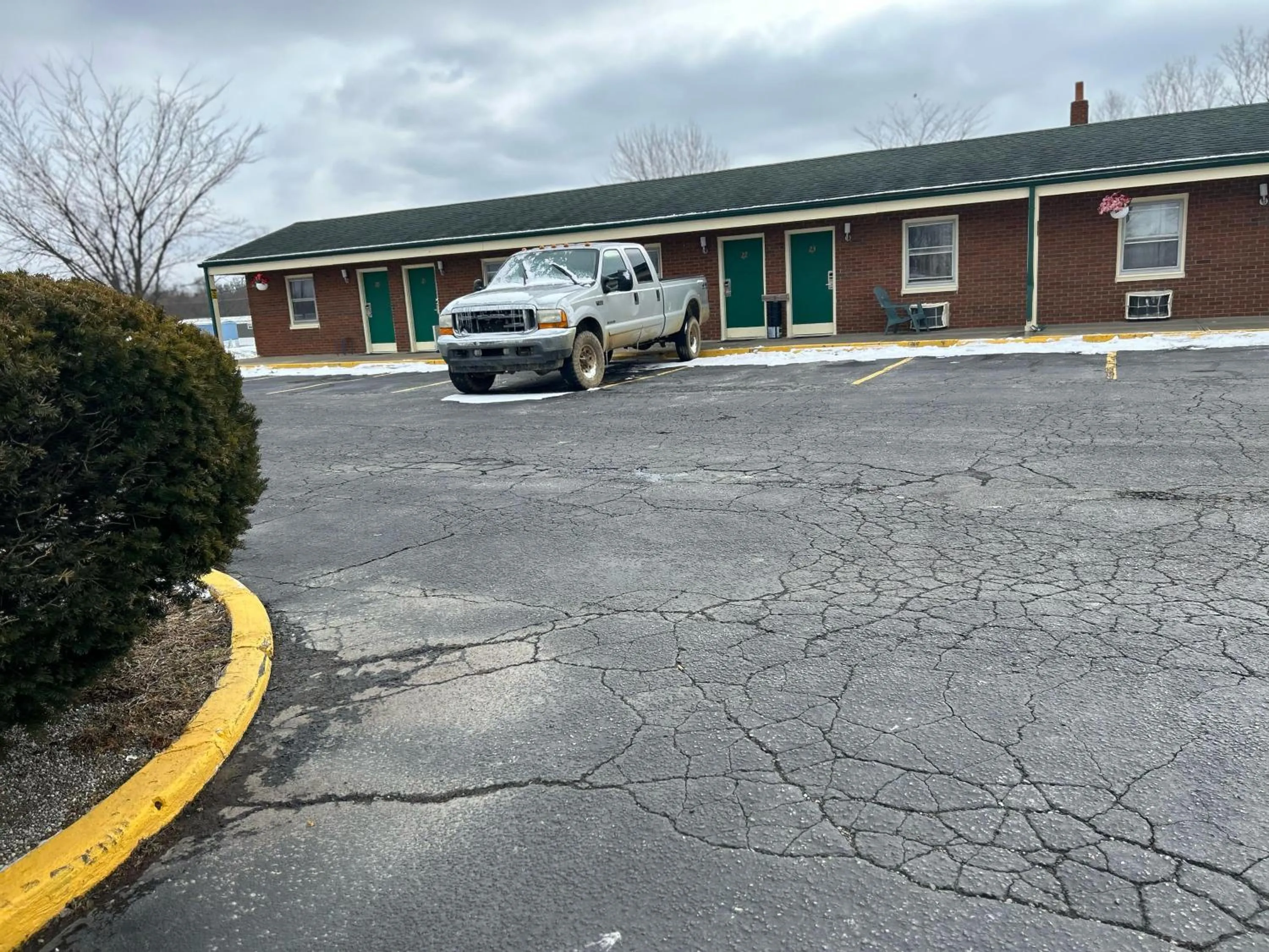 Parking in Hillcrest Motel by Oyo Aurora near Lawrenceburg