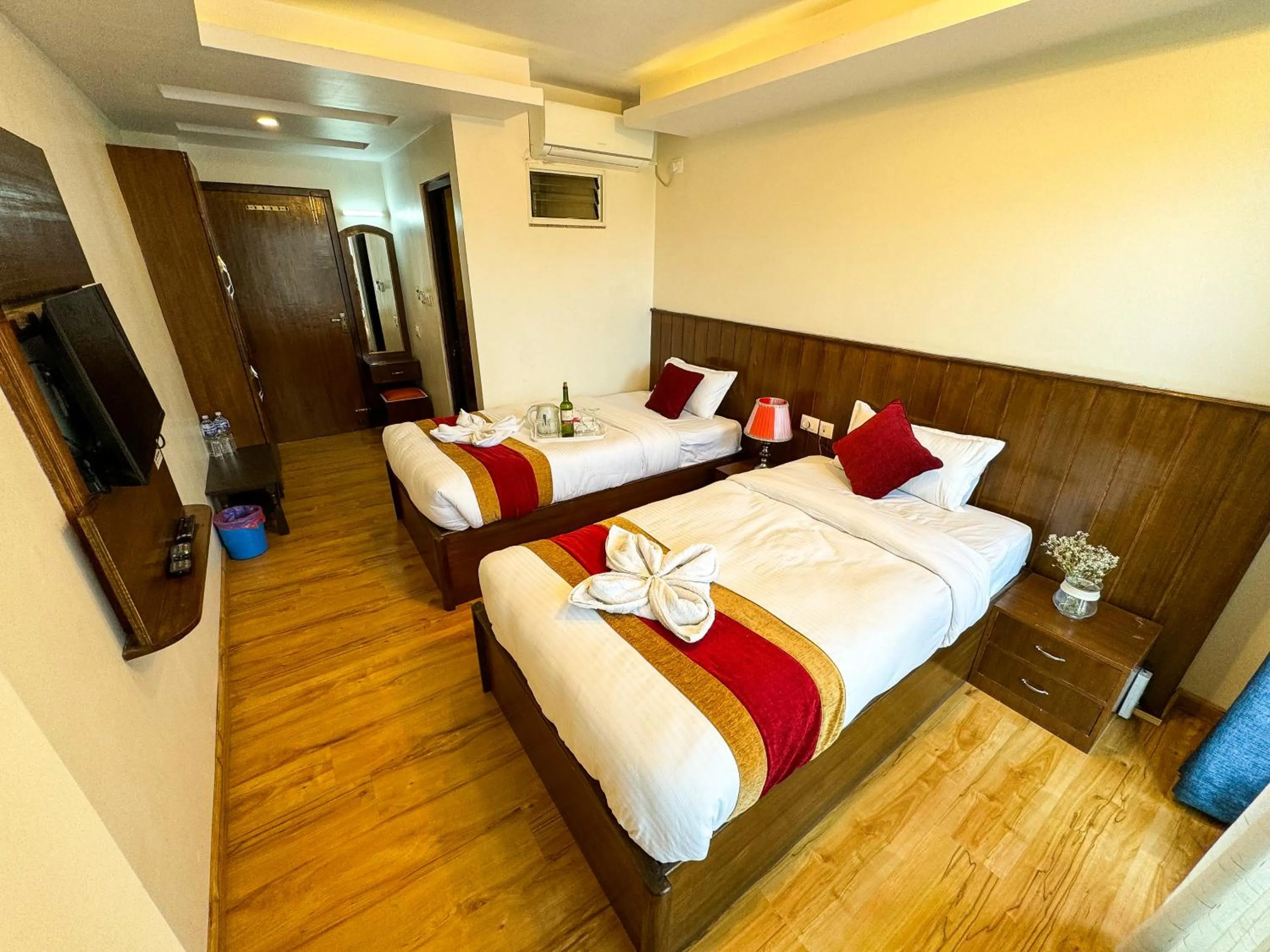 Bed in Hotel Abi International