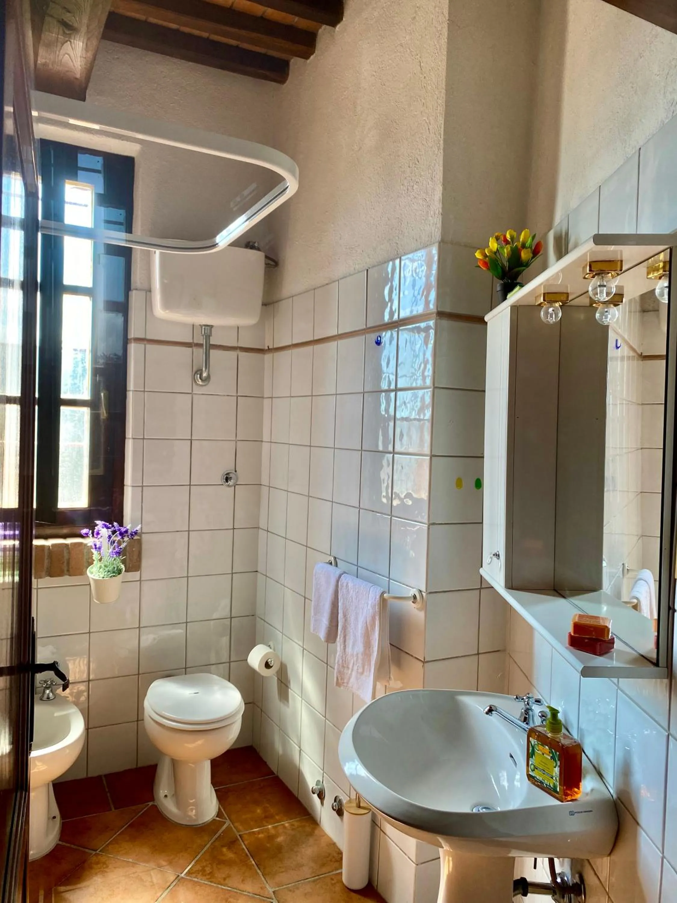 Bathroom in Villa Cresci con piscina Tuscan villa with pool near Sassetta thermal baths & Bolgheri Wine Route