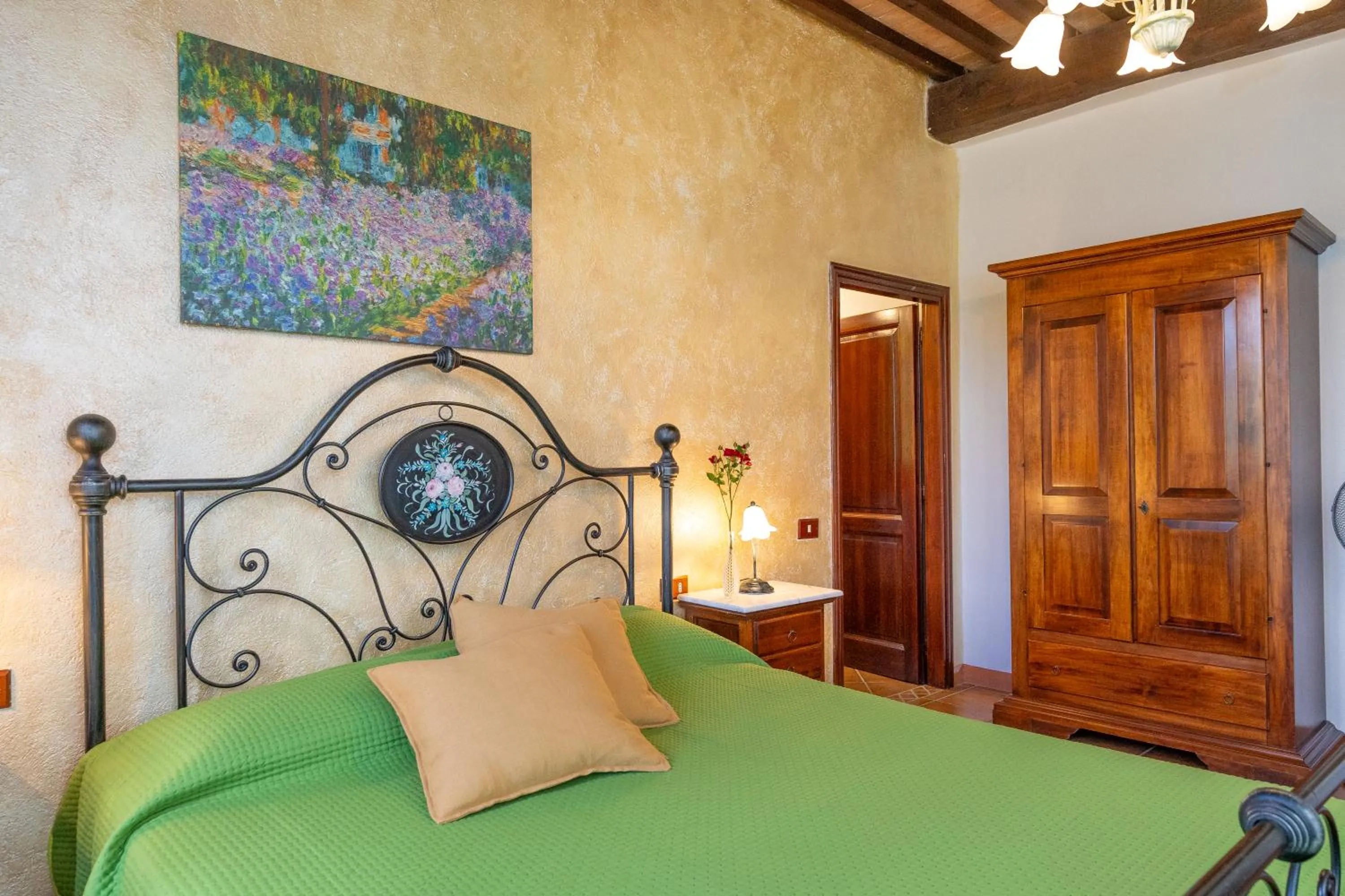 Bedroom, Bed in Villa Cresci con piscina Tuscan villa with pool near Sassetta thermal baths & Bolgheri Wine Route