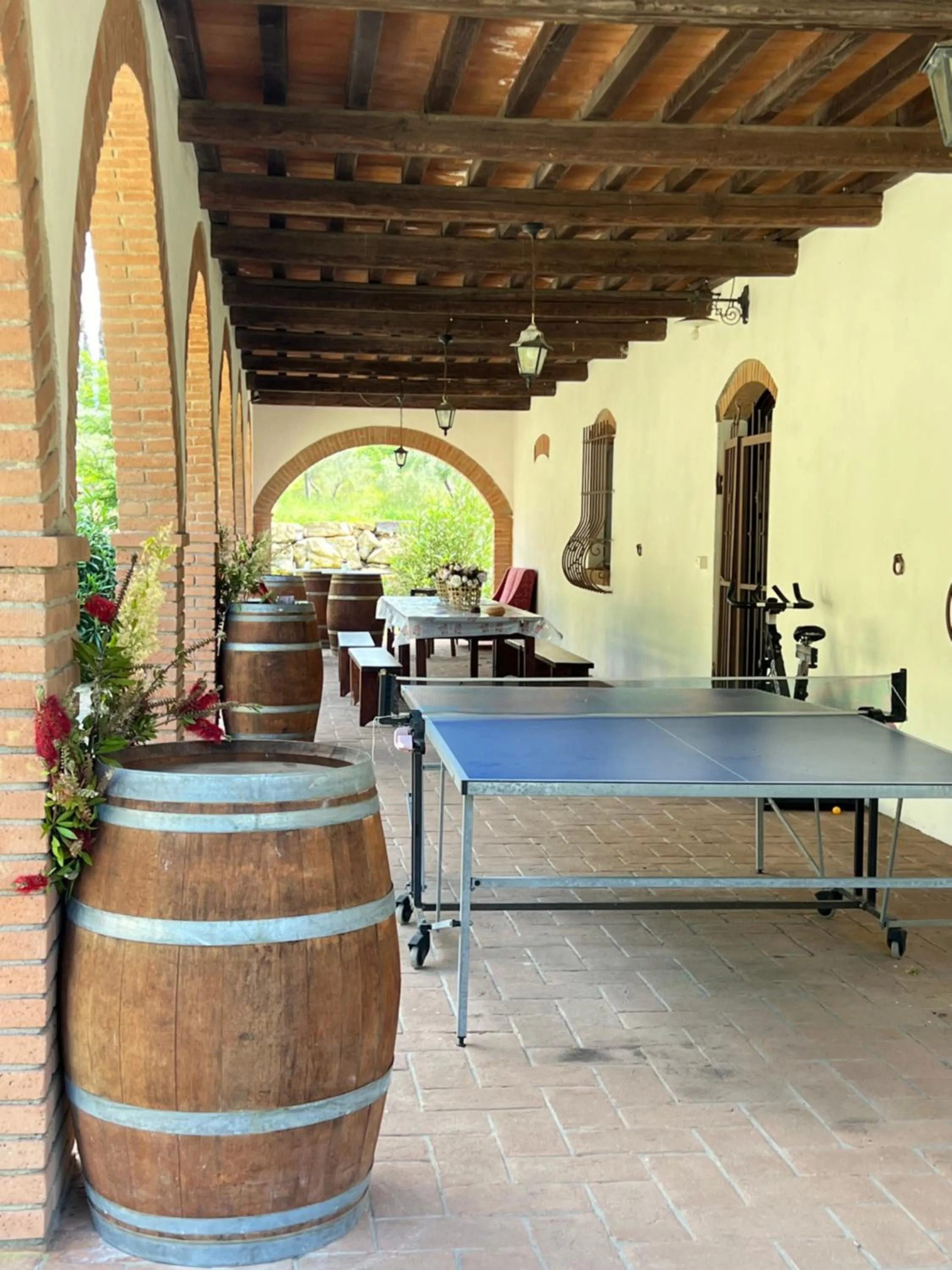 Table tennis in Villa Cresci con piscina Tuscan villa with pool near Sassetta thermal baths & Bolgheri Wine Route