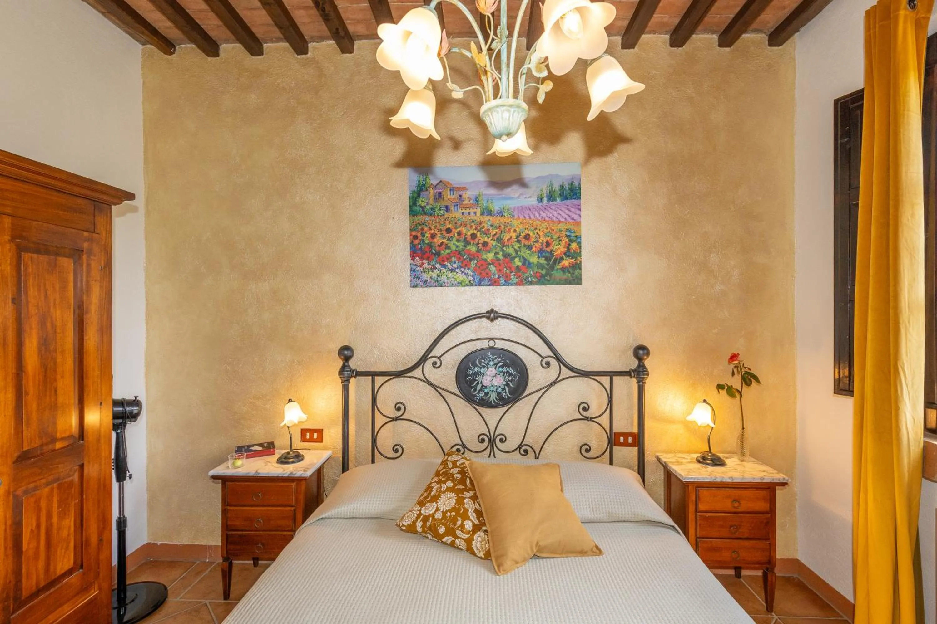 Bedroom, Bed in Villa Cresci con piscina Tuscan villa with pool near Sassetta thermal baths & Bolgheri Wine Route