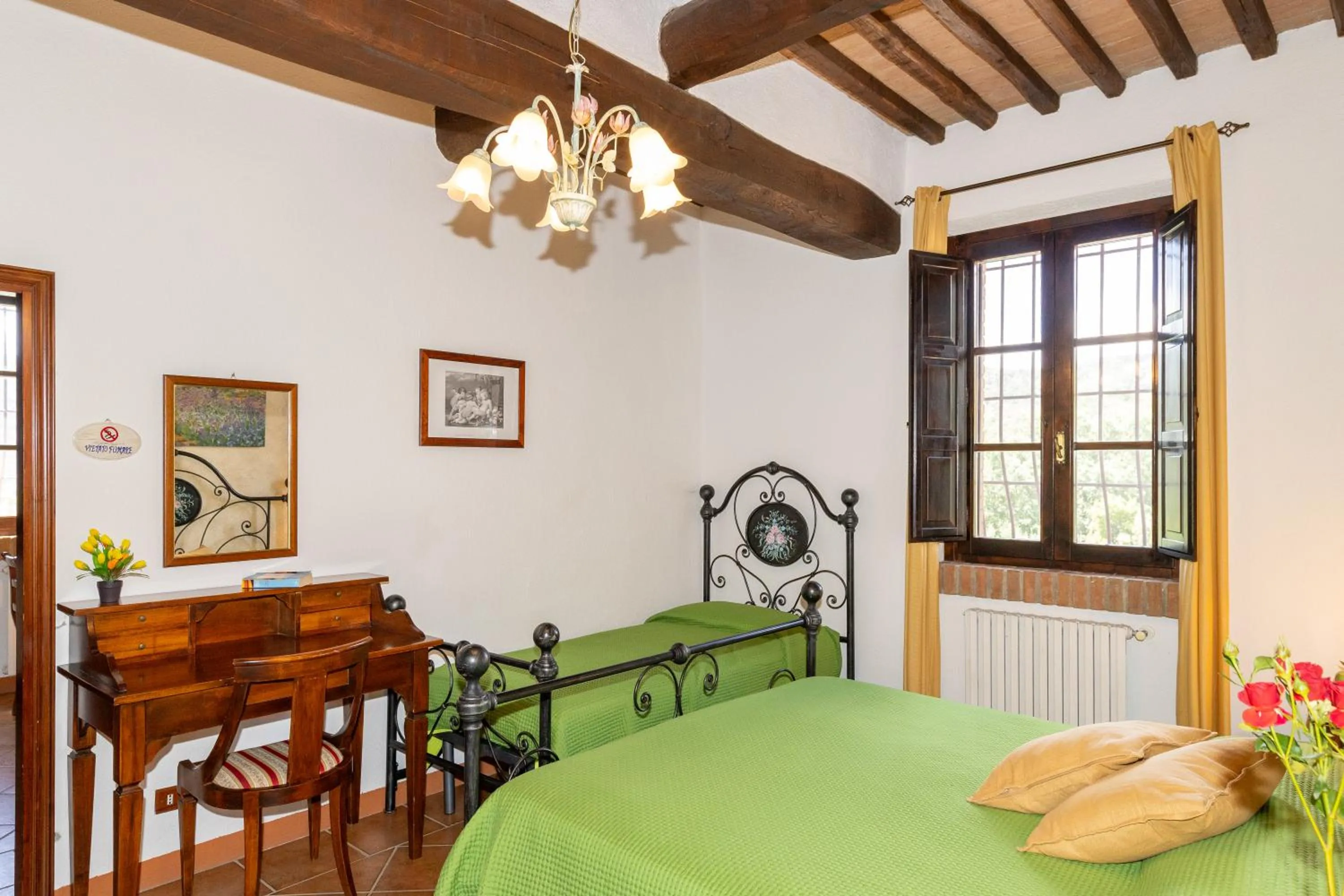 Bedroom in Villa Cresci con piscina Tuscan villa with pool near Sassetta thermal baths & Bolgheri Wine Route