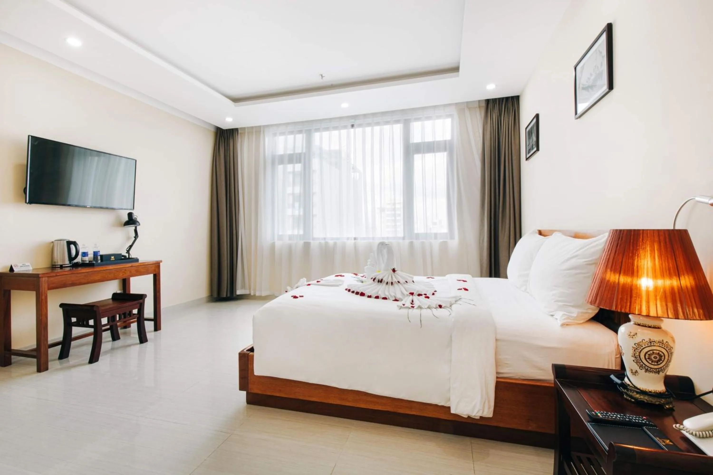 Bed in Martin Ho Danang hotel & apartment