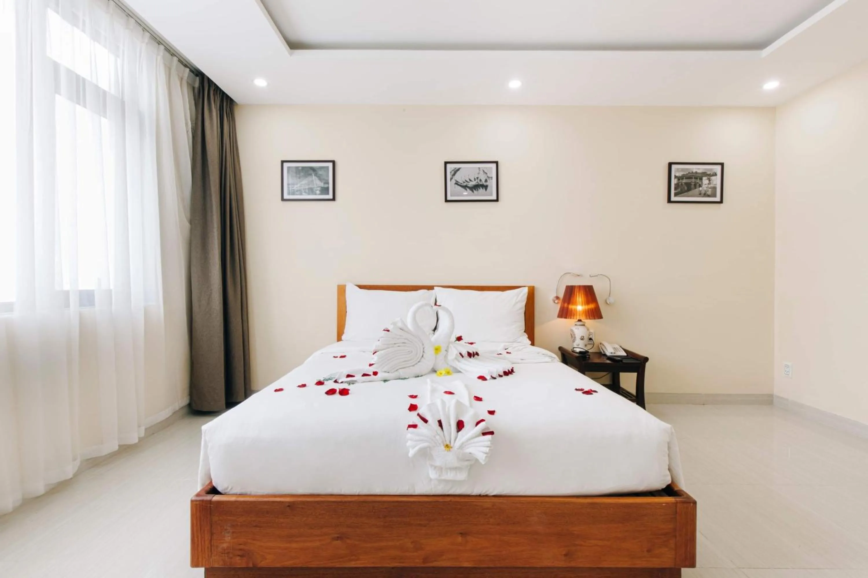 Bed in Martin Ho Danang hotel & apartment