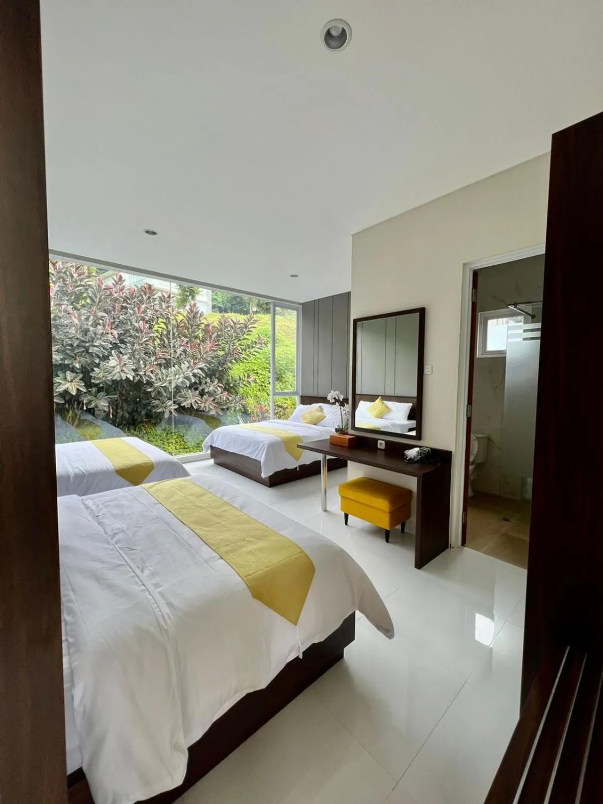 Bed in Platinum Yellow Bandung Villa 24 Pax Private Pool