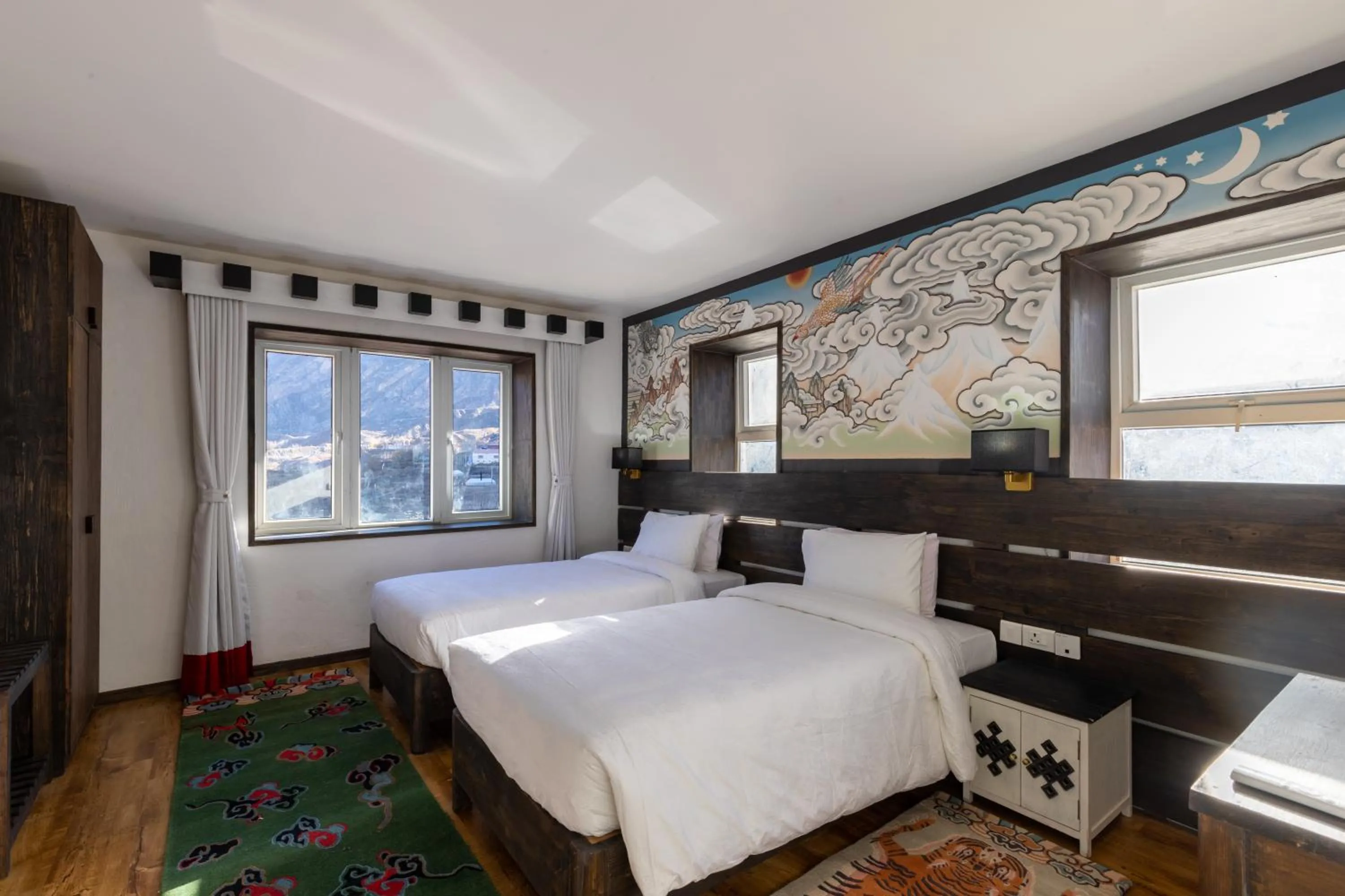 Bed in Lo Mustang Himalayan Resort