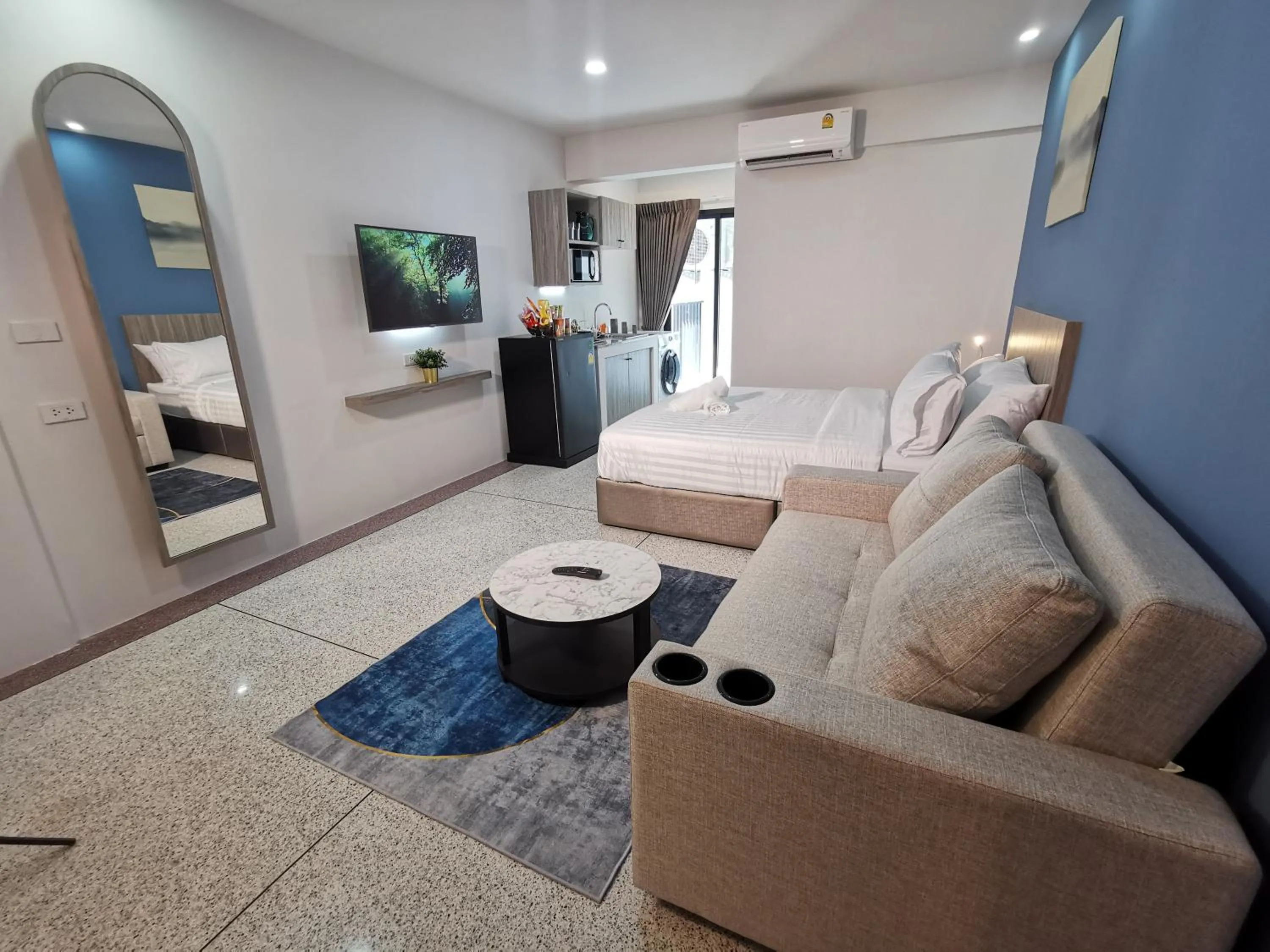 Living room, Bed in ABC@48 Hotel & Service Apartment