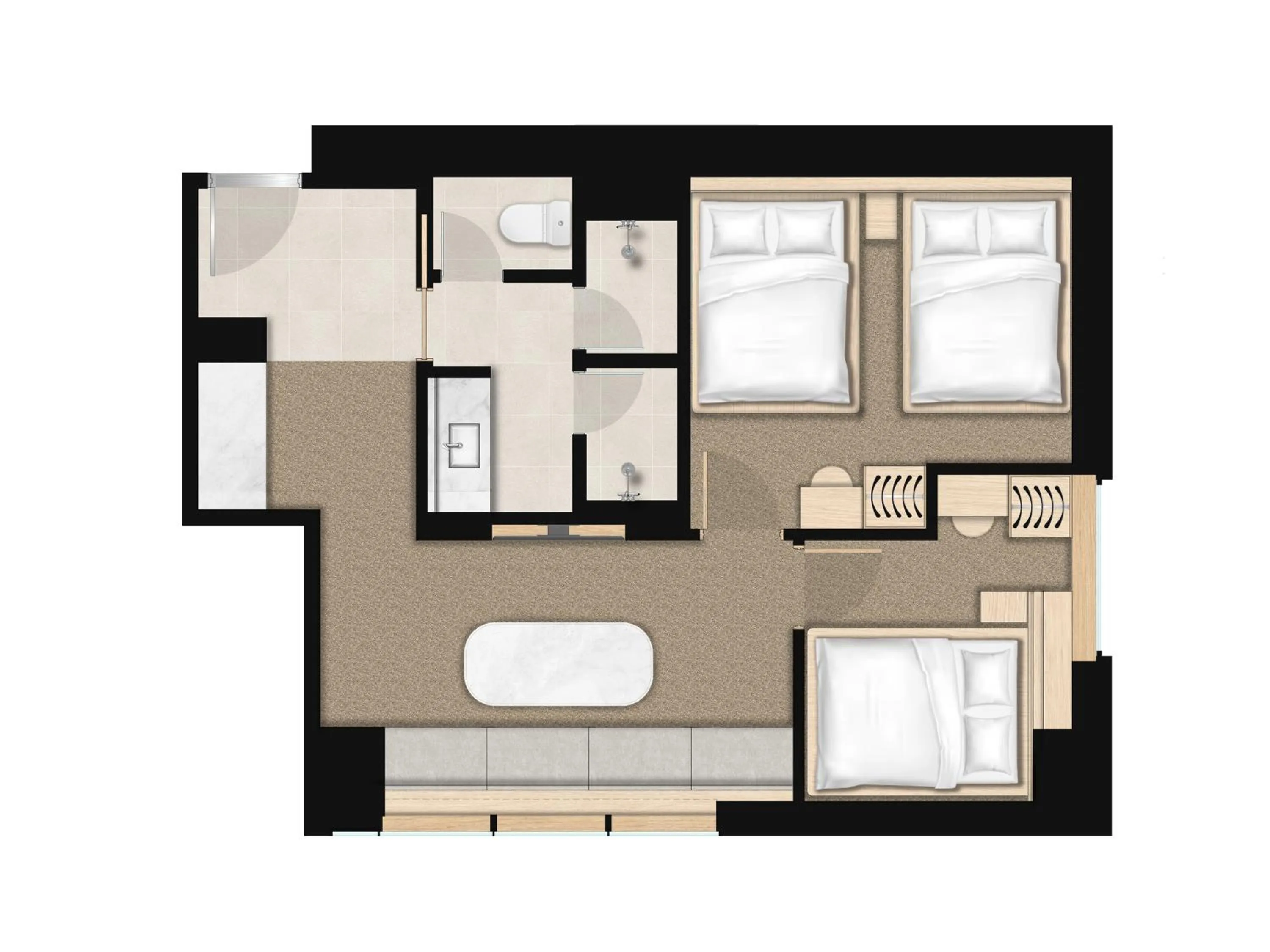 Floor plan in UH Suite The Haeundae