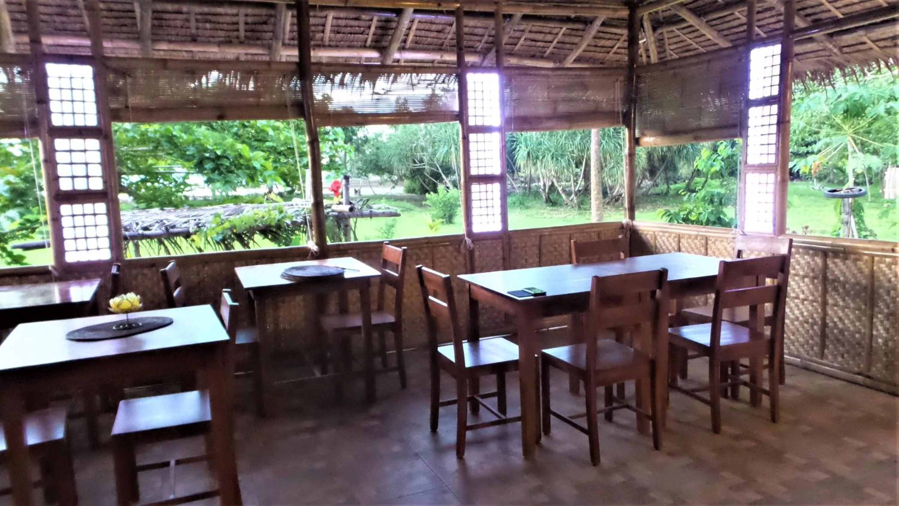 Dining area in The Lazy Tiki